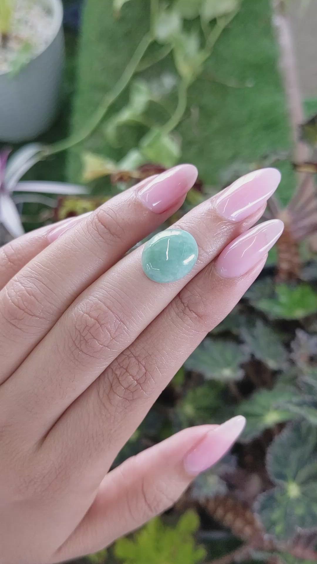 6.46 Ct. Cabochon White Opal from Burma (Myanmar) Size Video