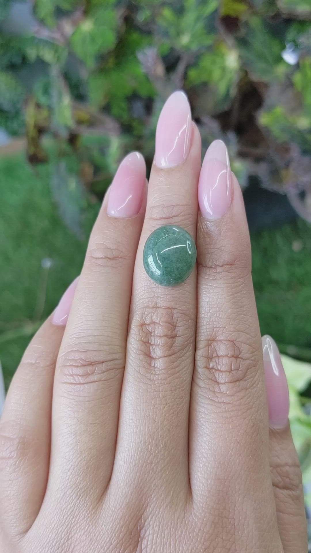 6.85 Ct. Cabochon White Opal from Burma (Myanmar) Size Video