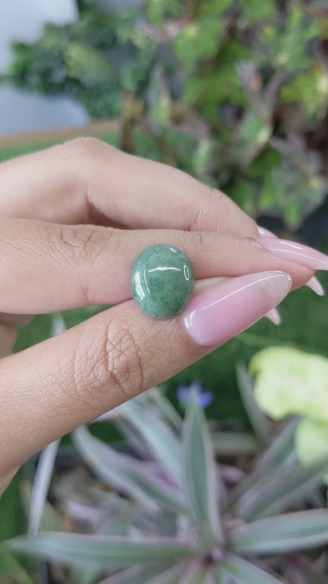 6.85 Ct. Cabochon White Opal from Burma (Myanmar) Size Video