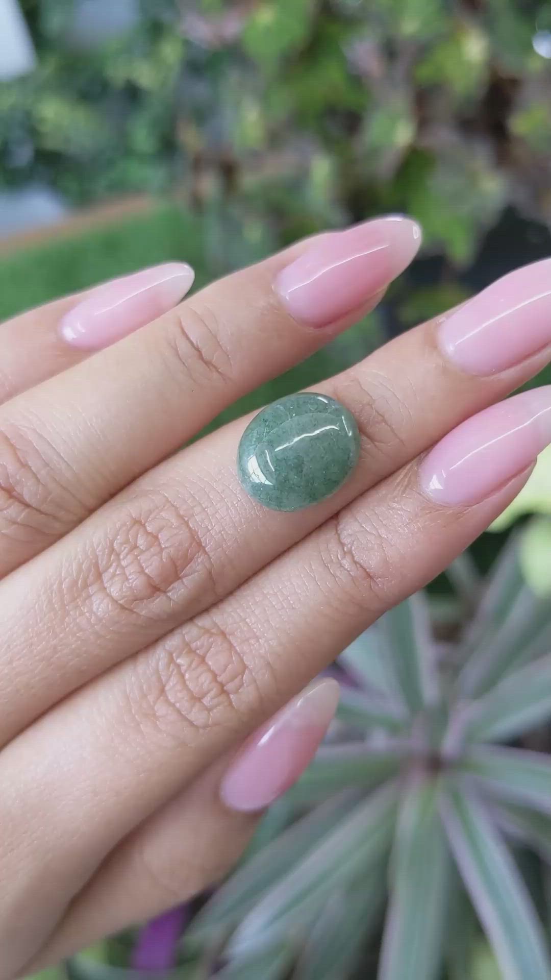 6.85 Ct. Cabochon White Opal from Burma (Myanmar) Size Video