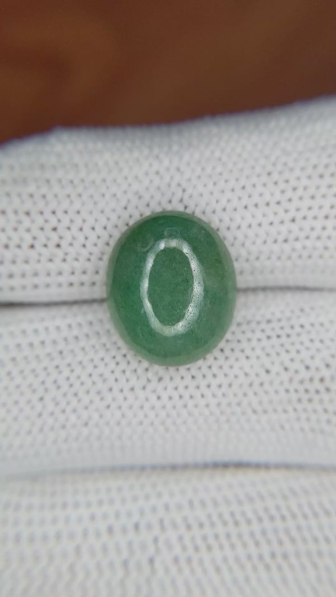 8.20 Ct. Cabochon White Opal from Burma (Myanmar) Size Video