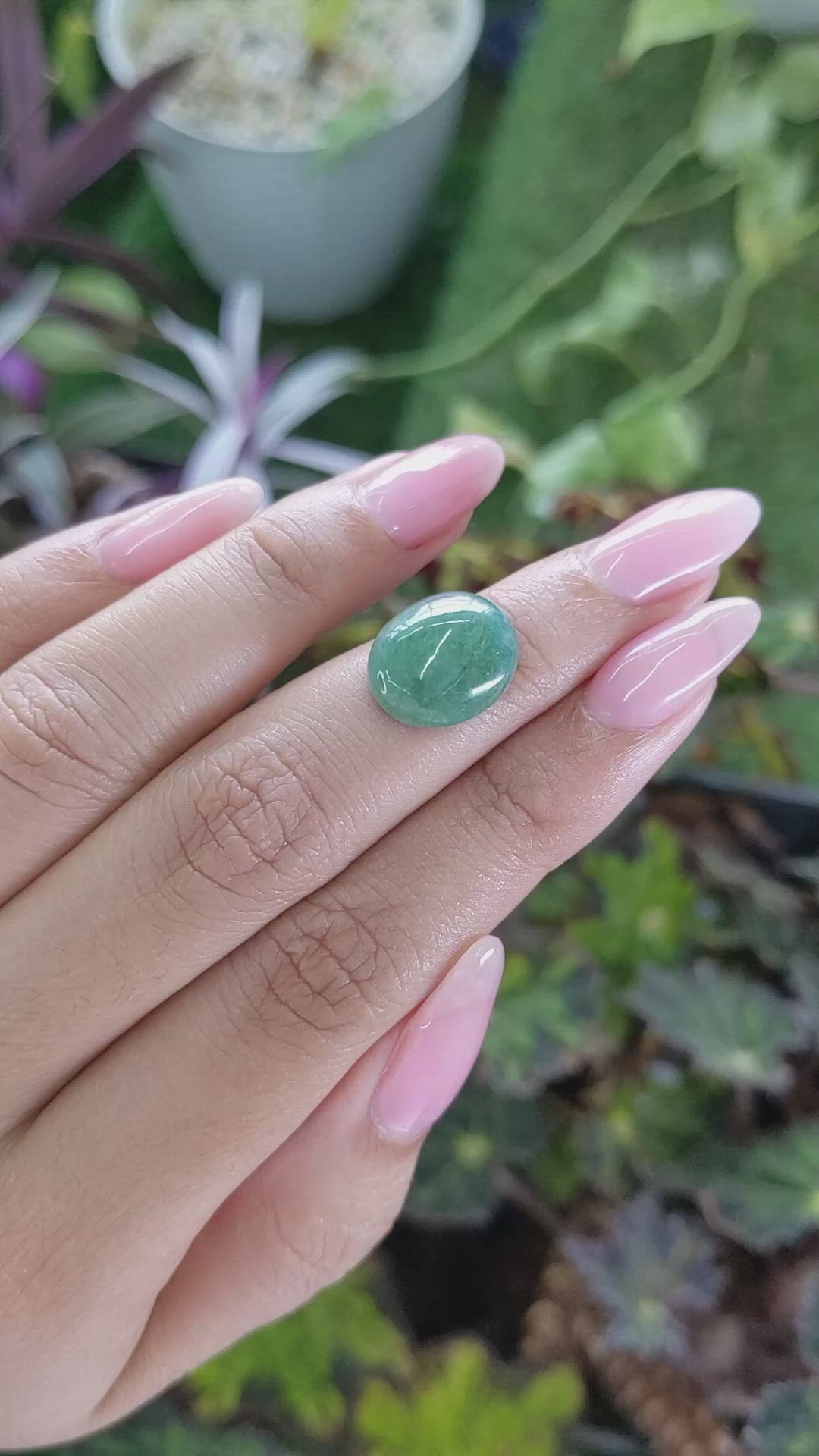 8.20 Ct. Cabochon White Opal from Burma (Myanmar) Size Video