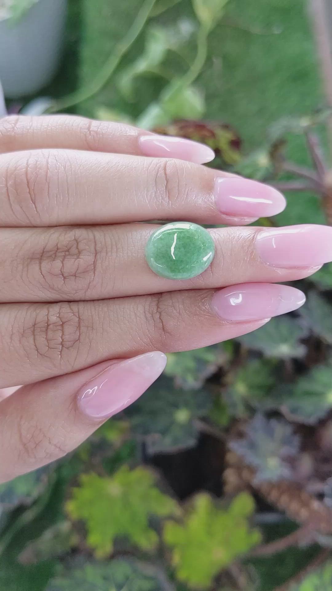 6.42 Ct. Cabochon White Opal from Burma (Myanmar) Size Video