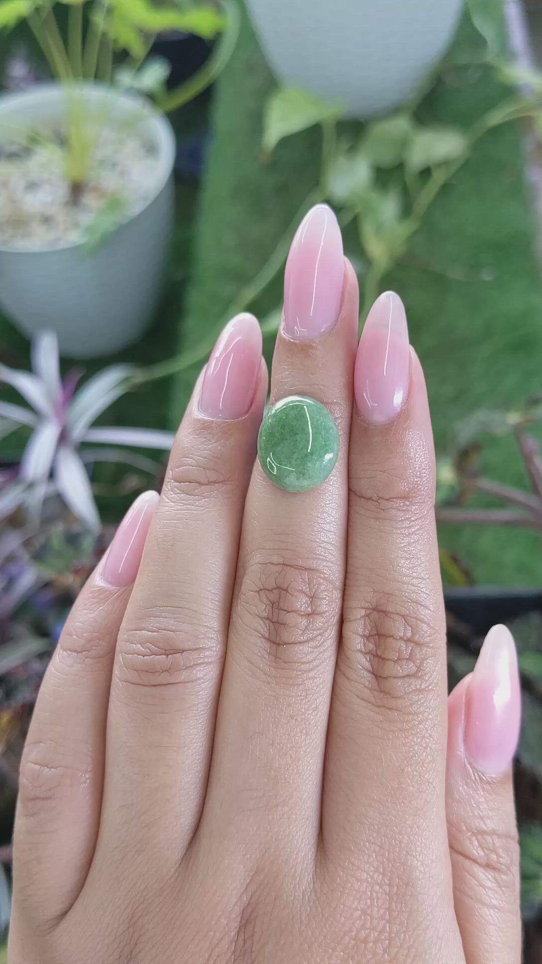 6.42 Ct. Cabochon White Opal from Burma (Myanmar) Size Video