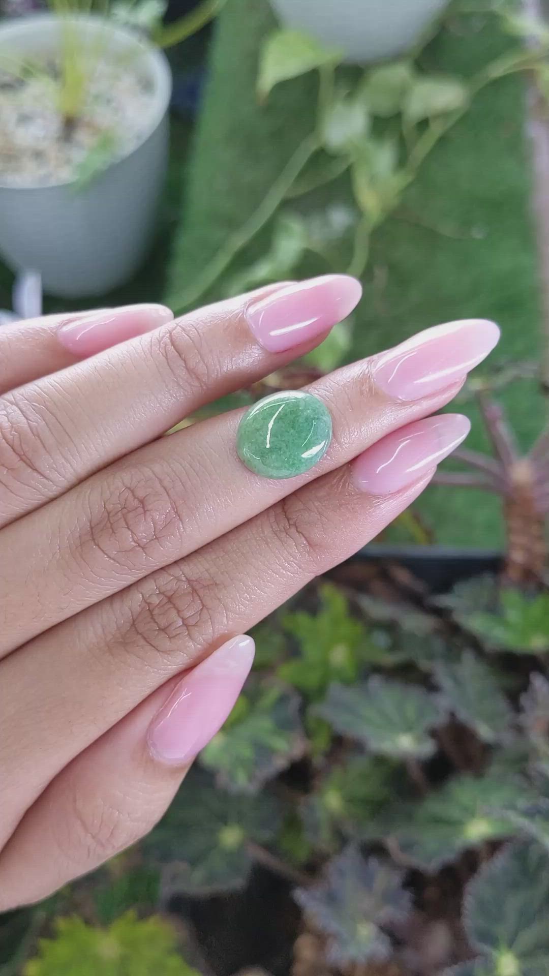 6.42 Ct. Cabochon White Opal from Burma (Myanmar) Size Video