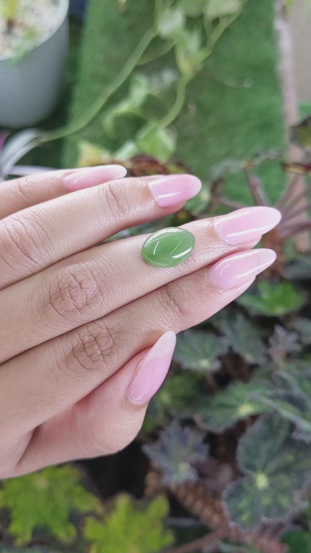 4.44 Ct. Cabochon White Opal from Burma (Myanmar) Size Video