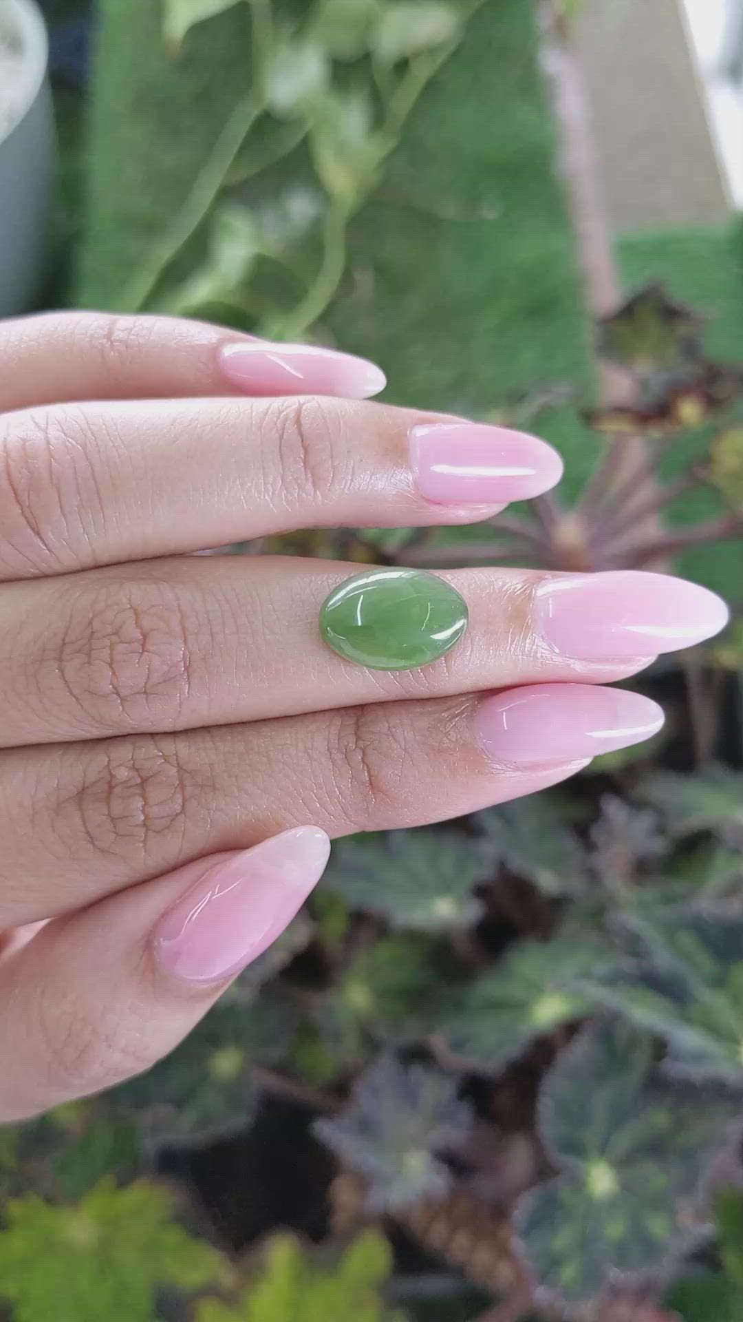 4.44 Ct. Cabochon White Opal from Burma (Myanmar) Size Video