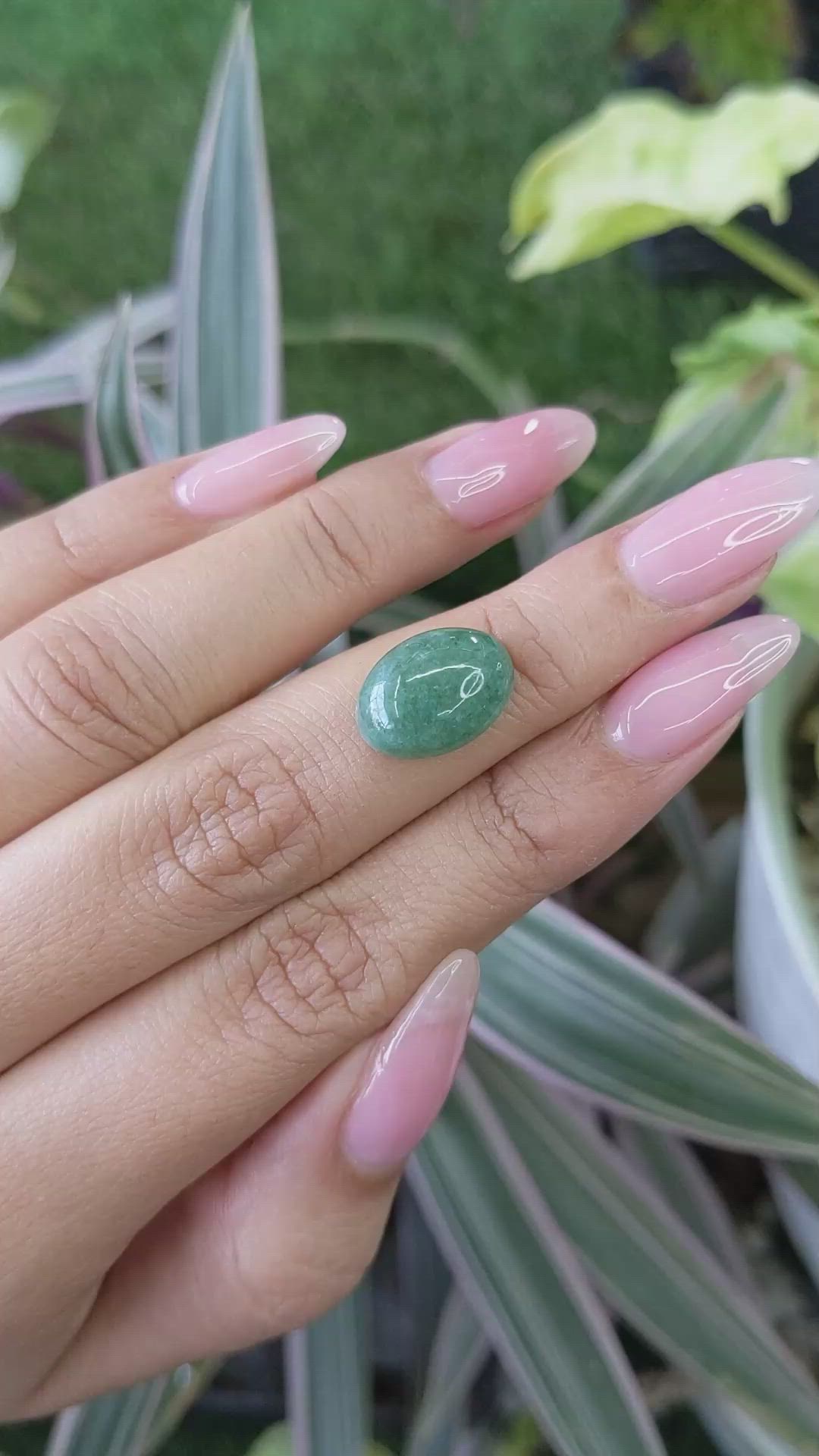 5.93 Ct. Cabochon White Opal from Burma (Myanmar) Size Video