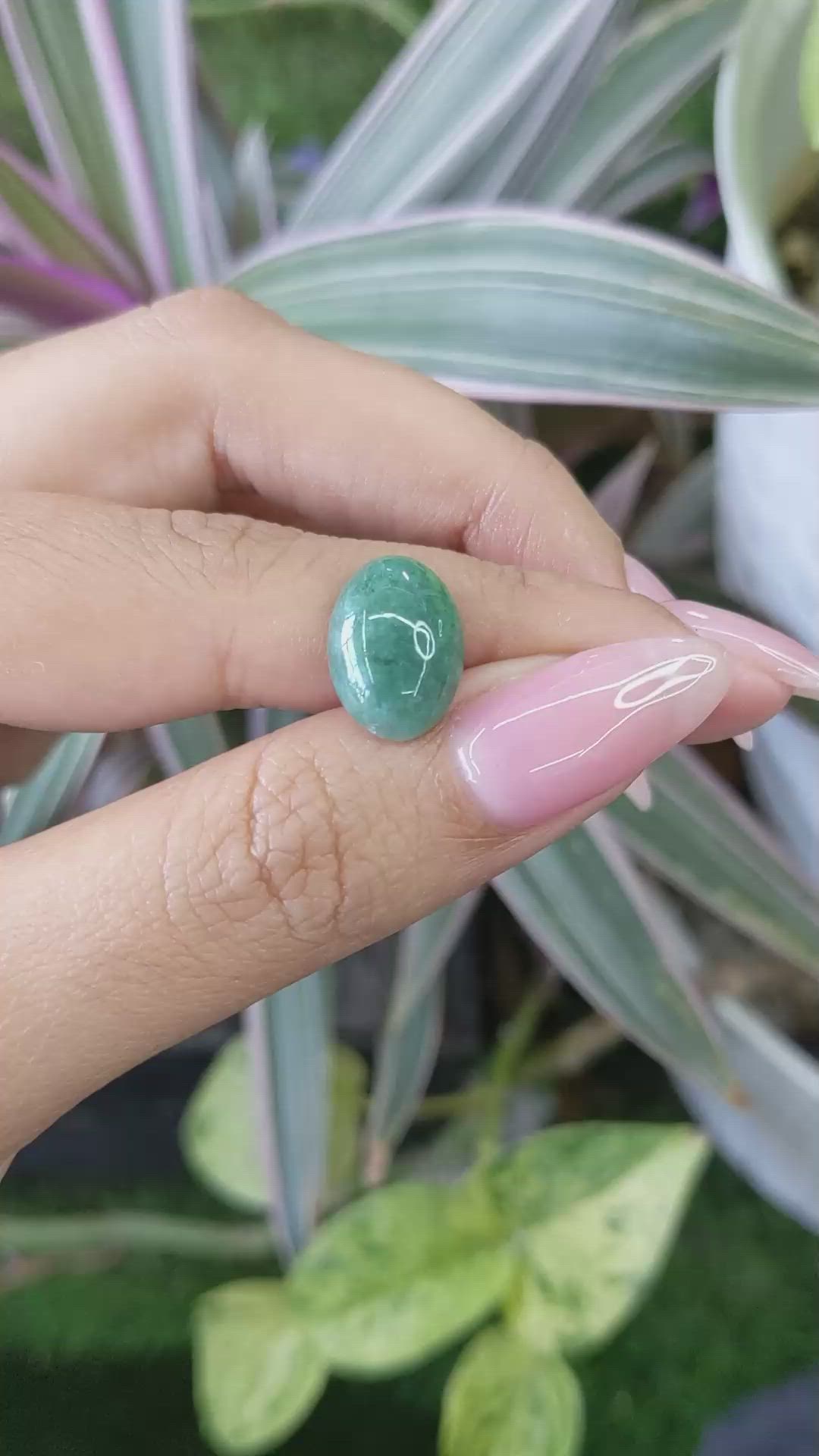 5.93 Ct. Cabochon White Opal from Burma (Myanmar) Size Video