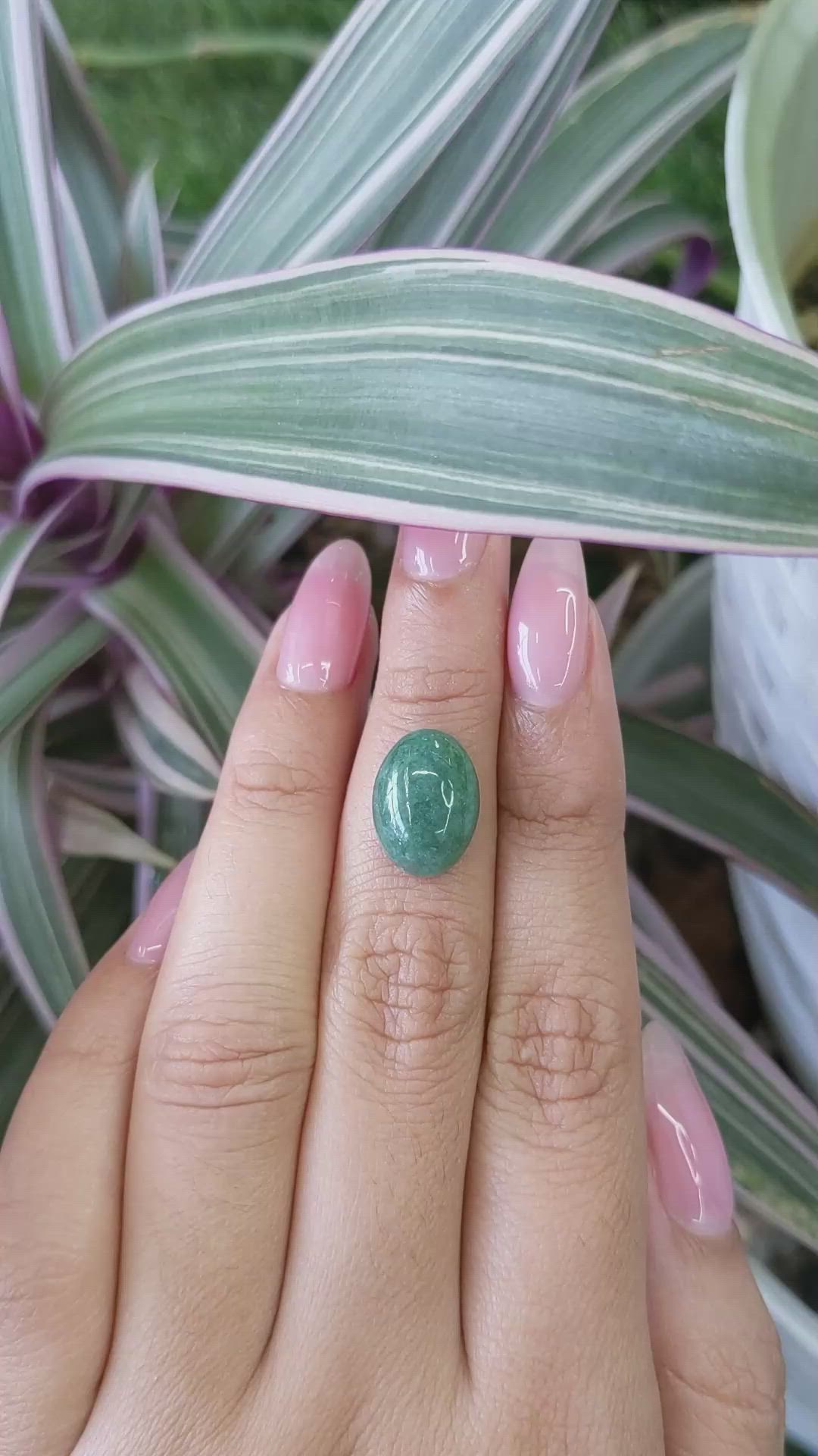 5.93 Ct. Cabochon White Opal from Burma (Myanmar) Size Video