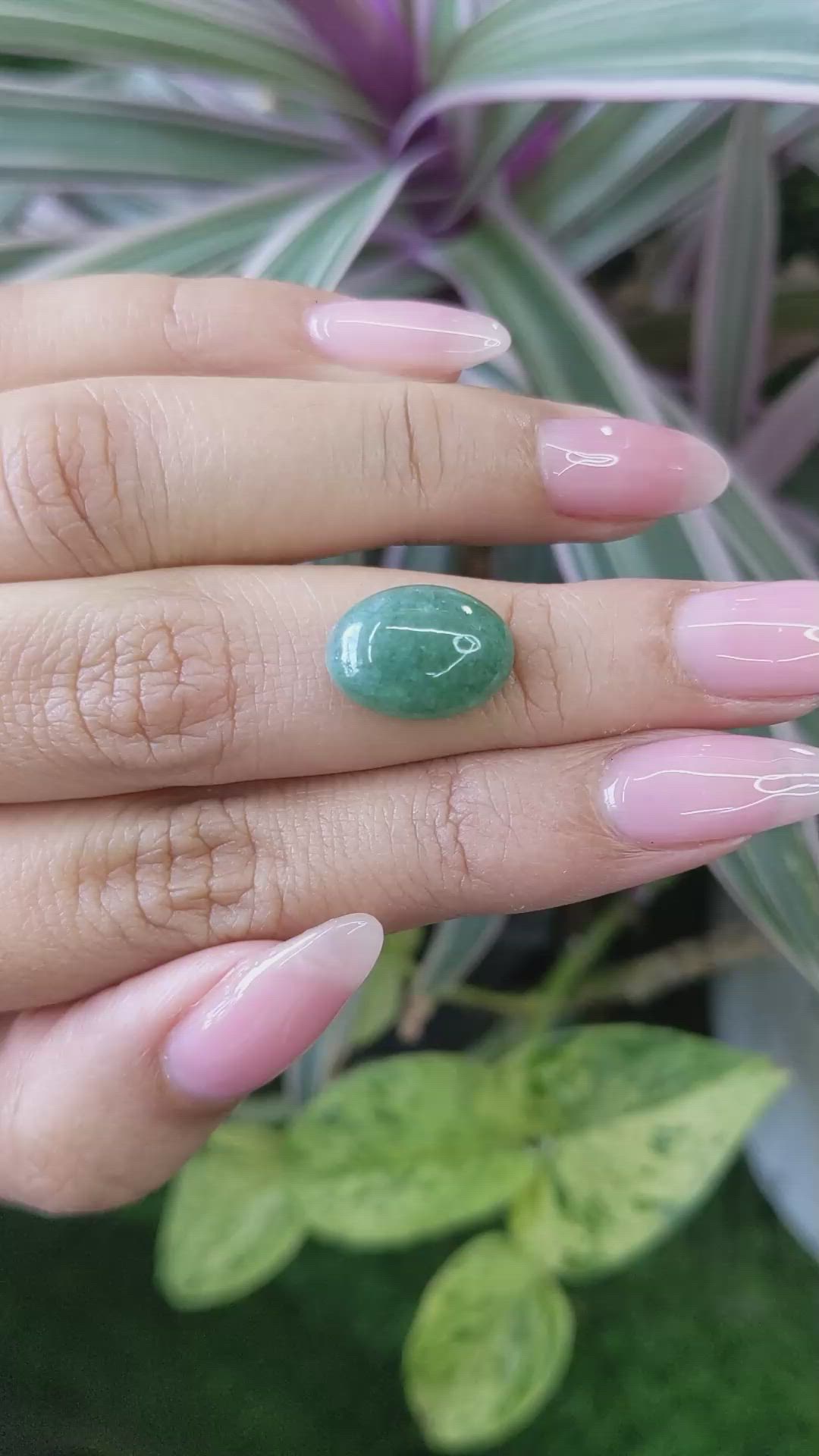 5.93 Ct. Cabochon White Opal from Burma (Myanmar) Size Video