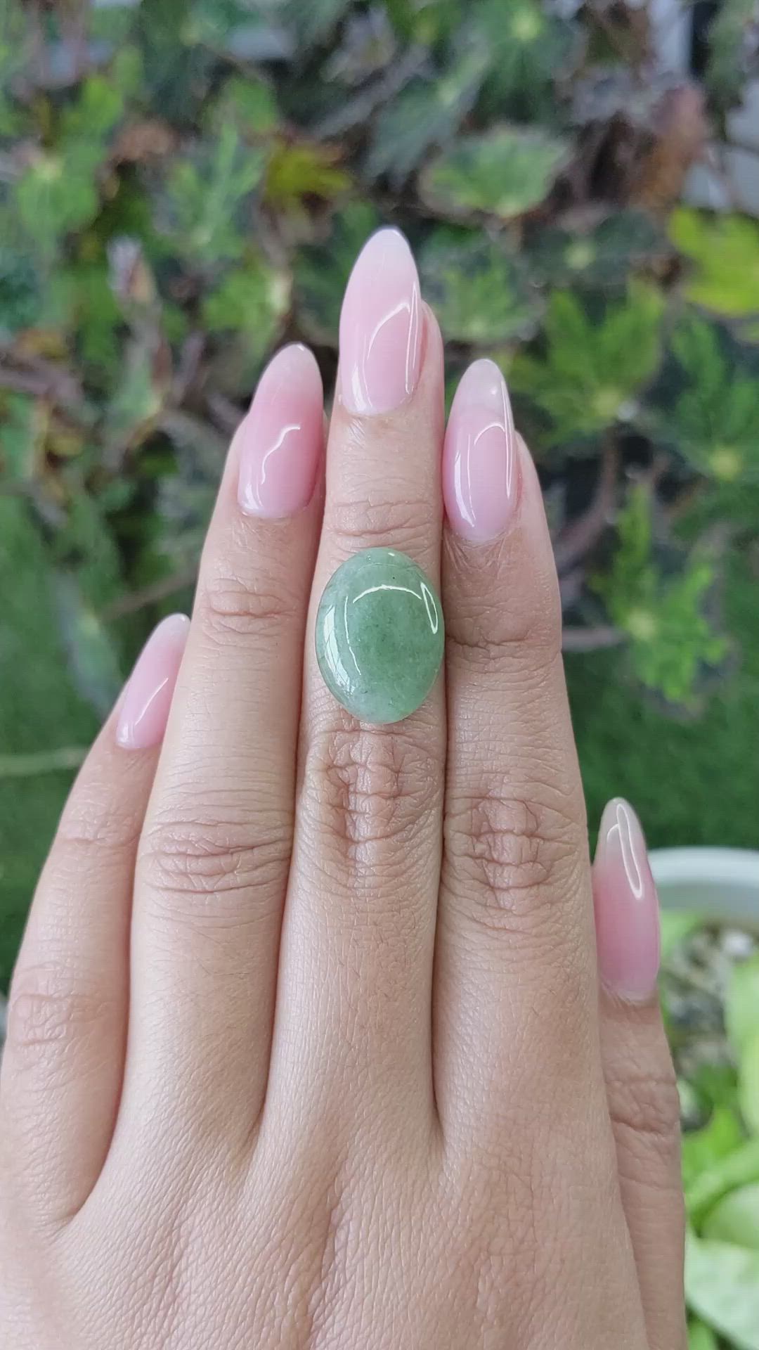 9.89 Ct. Cabochon White Opal from Burma (Myanmar) Size Video