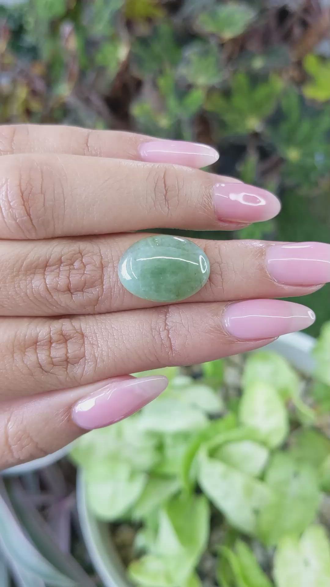 9.89 Ct. Cabochon White Opal from Burma (Myanmar) Size Video