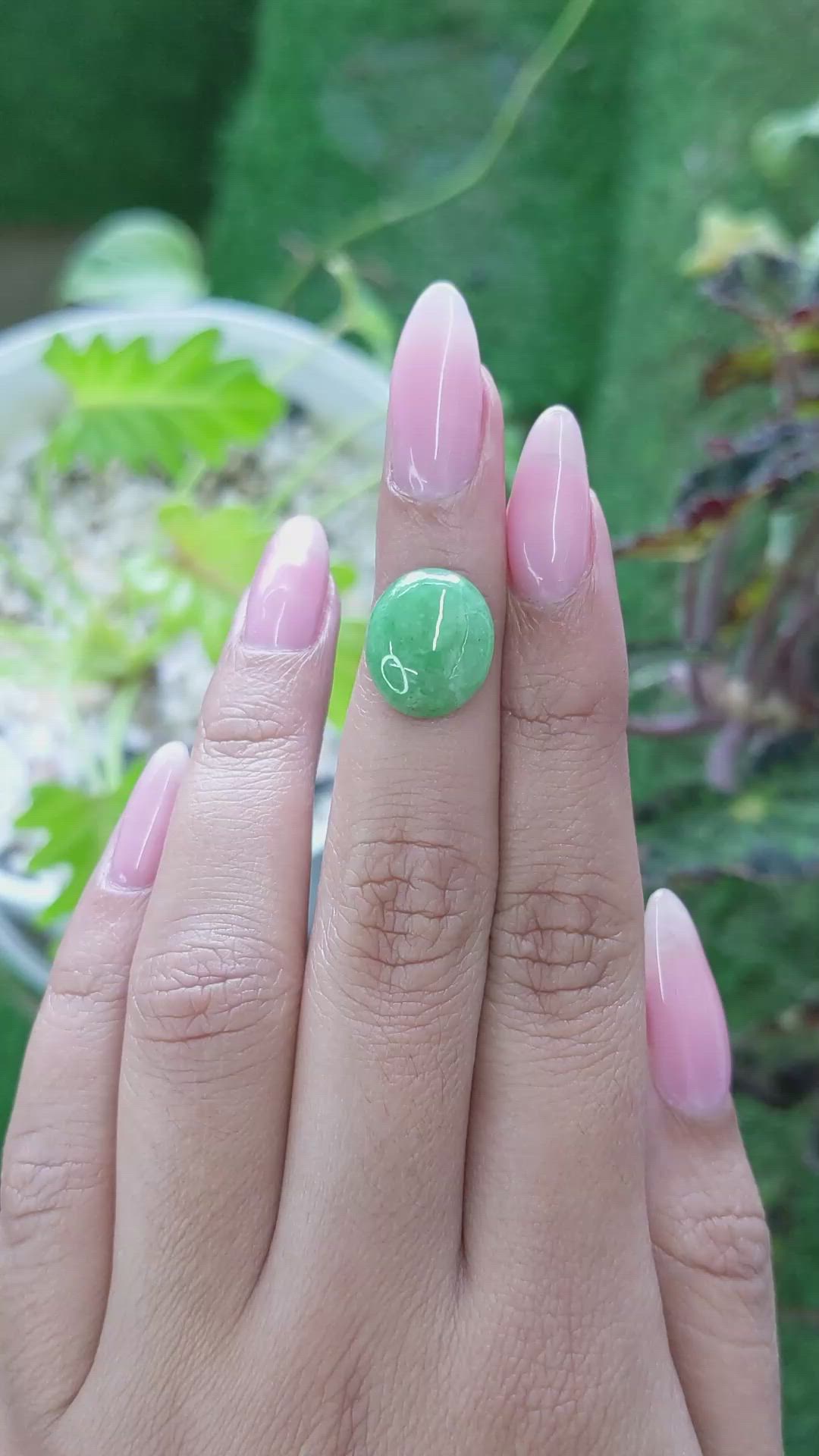 6.20 Ct. Cabochon White Opal from Burma (Myanmar) Size Video