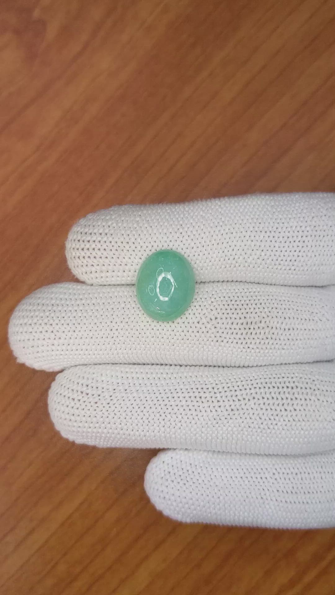 6.01 Ct. Cabochon White Opal from Burma (Myanmar) Size Video