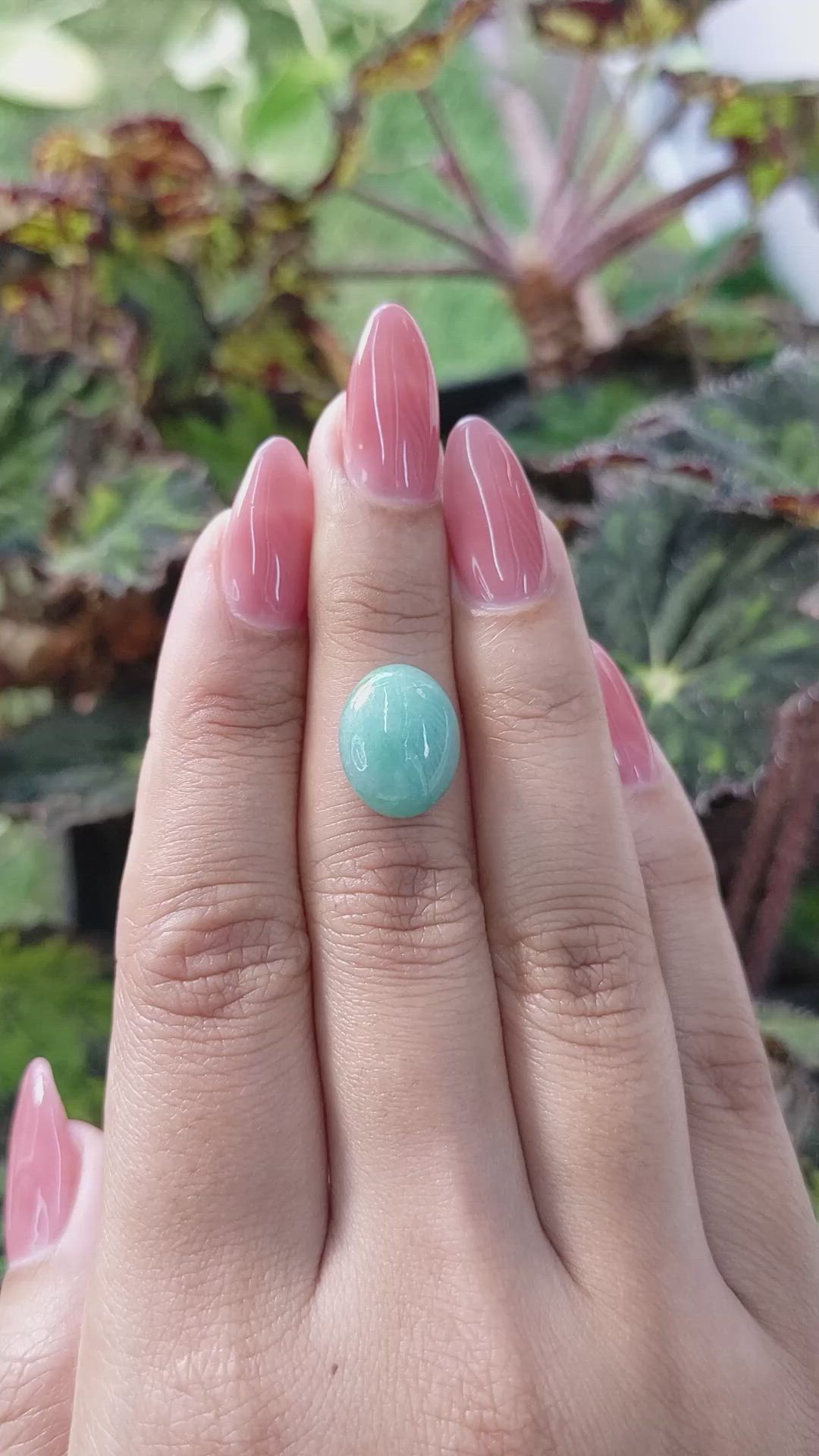 6.01 Ct. Cabochon White Opal from Burma (Myanmar) Size Video