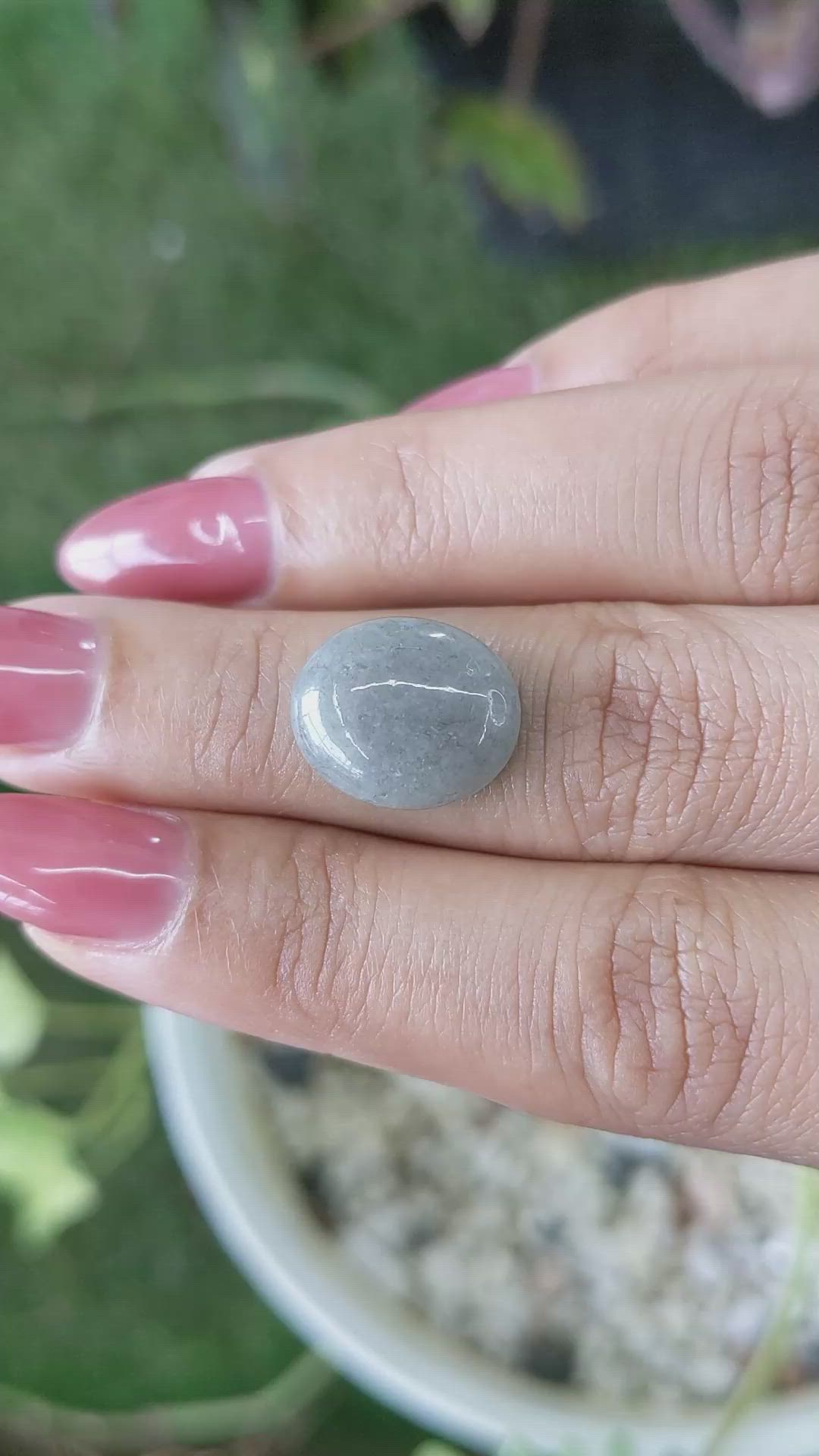 7.21 Ct. Cabochon Jade from Burma (Myanmar) Size Video