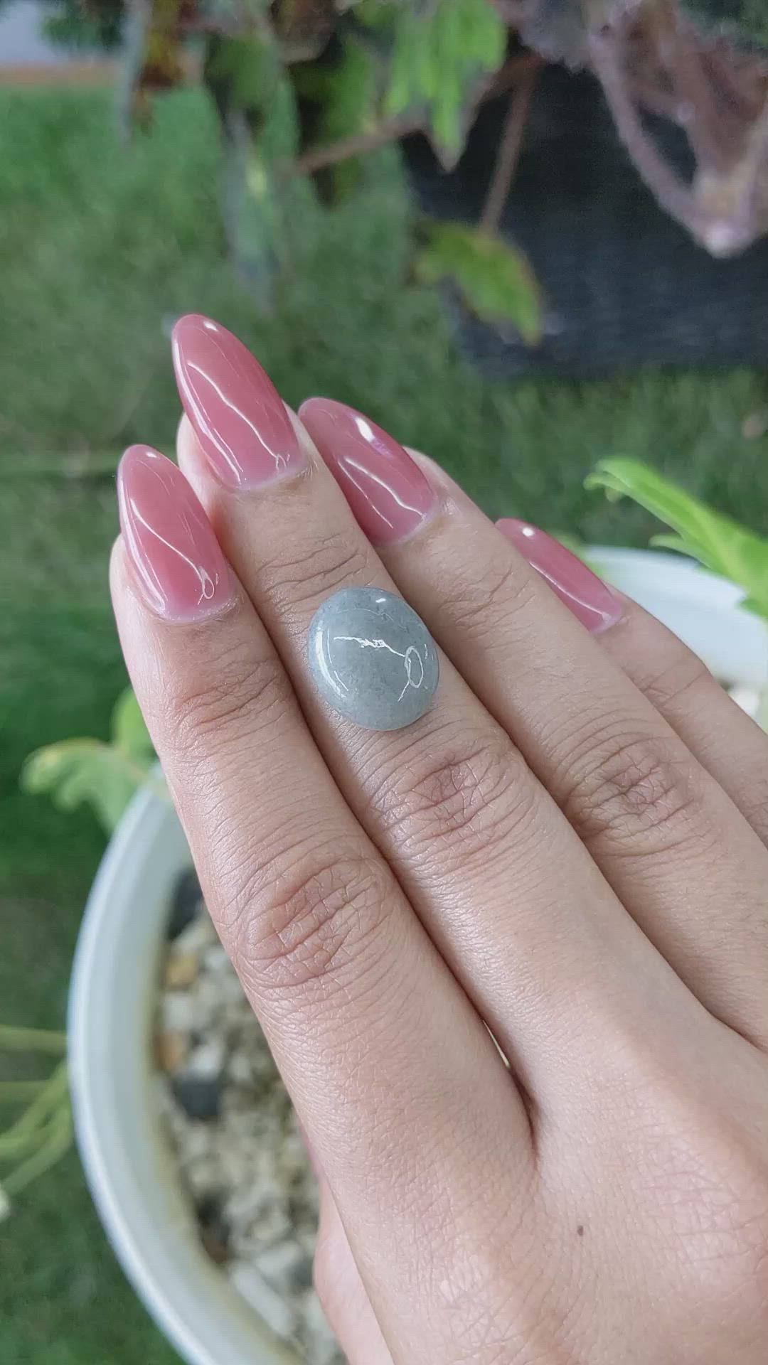 7.21 Ct. Cabochon Jade from Burma (Myanmar) Size Video