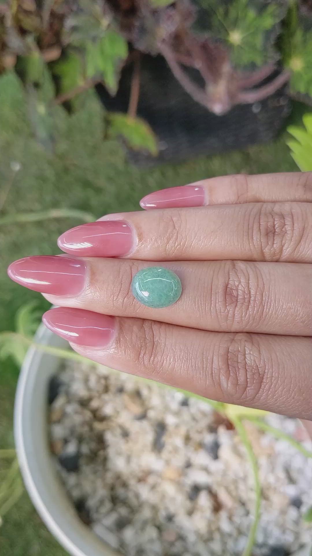 3.92 Ct. Cabochon White Opal from Burma (Myanmar) Size Video