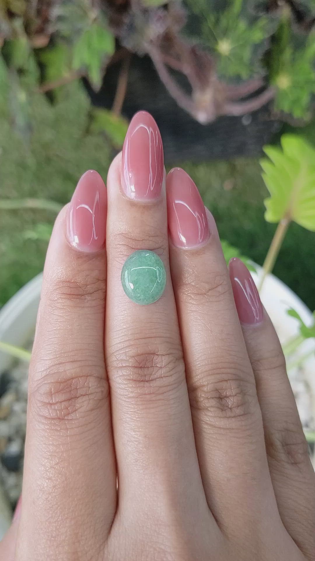 3.92 Ct. Cabochon White Opal from Burma (Myanmar) Size Video