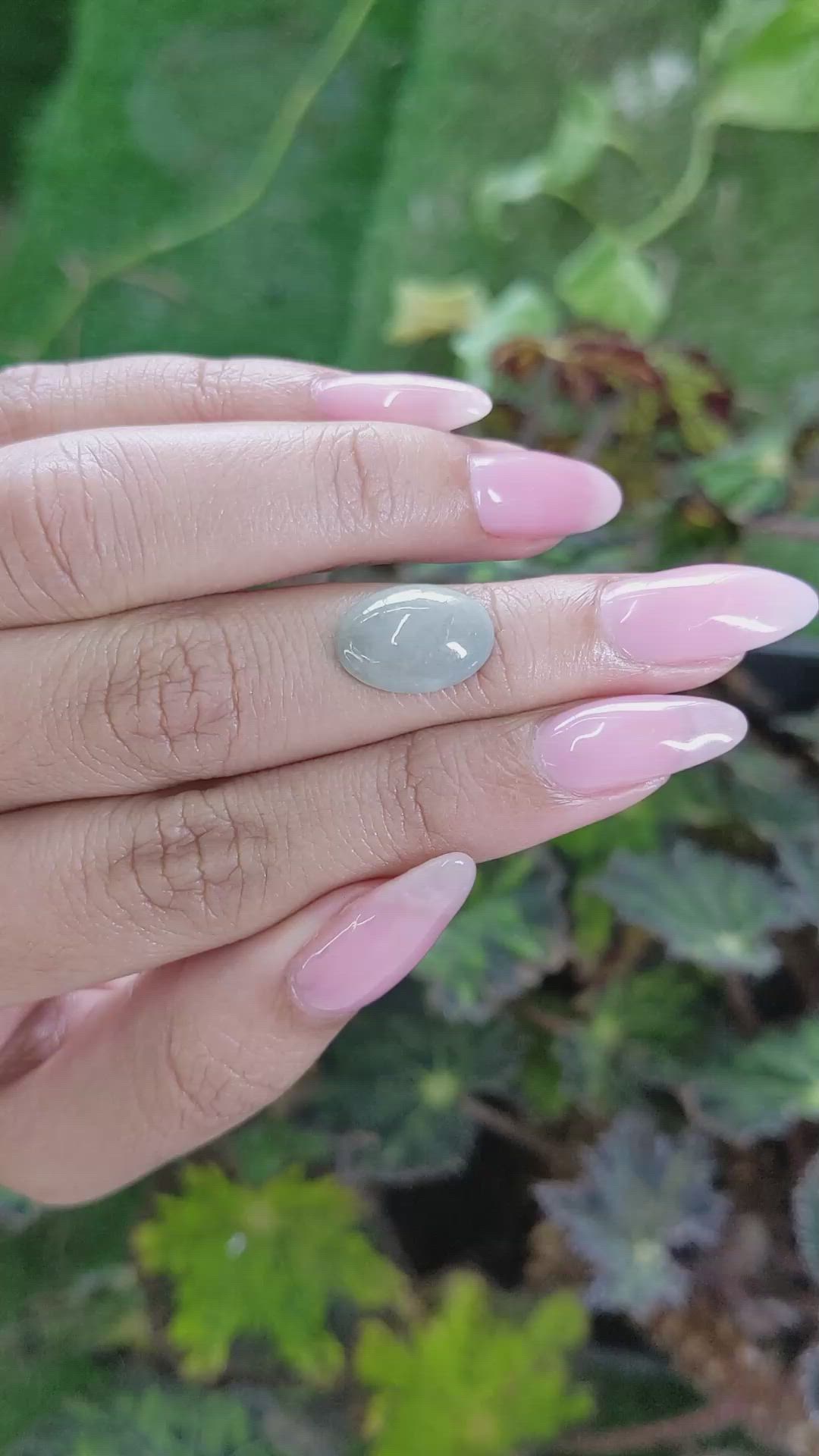 4.82 Ct. Cabochon Jade from Burma (Myanmar) Size Video