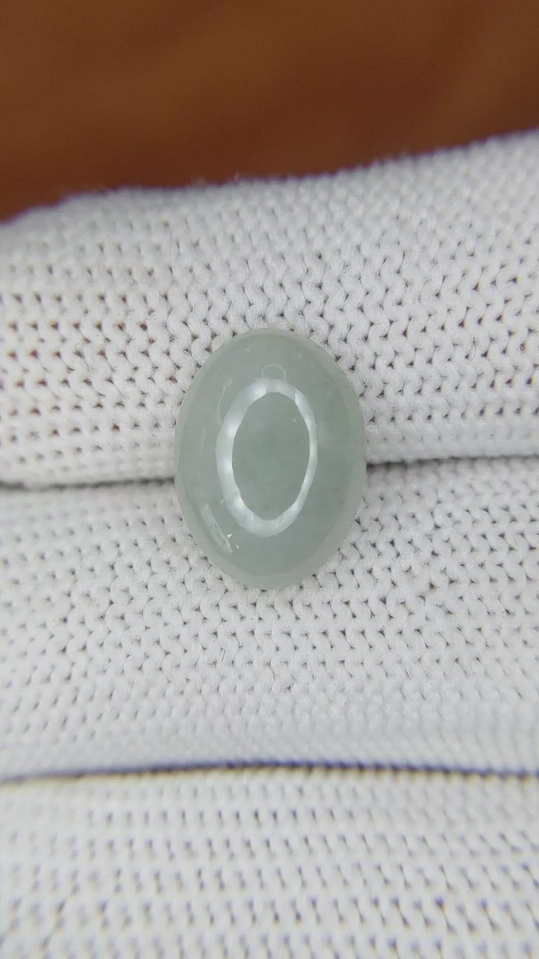 5.06 Ct. Cabochon White Opal from Burma (Myanmar) Size Video
