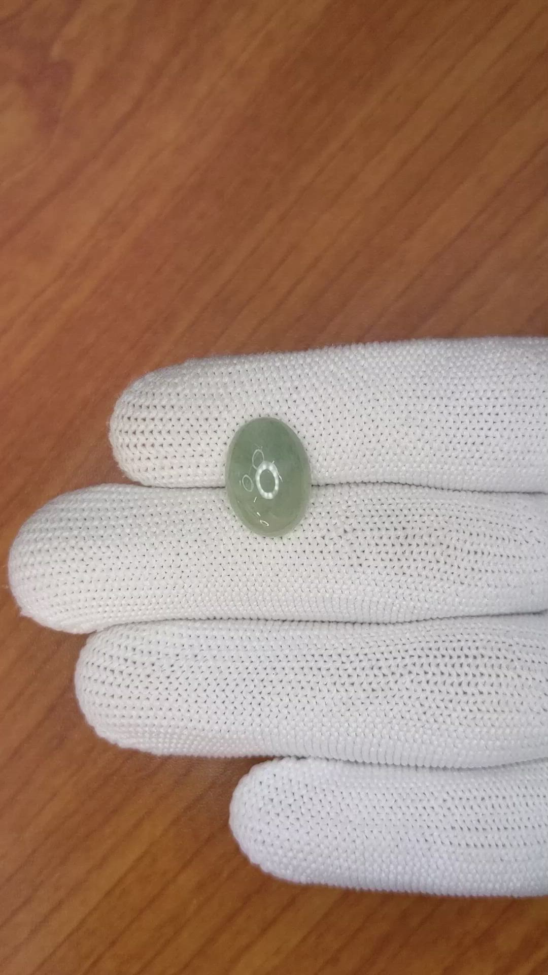 5.90 Ct. Cabochon White Opal from Burma (Myanmar) Size Video