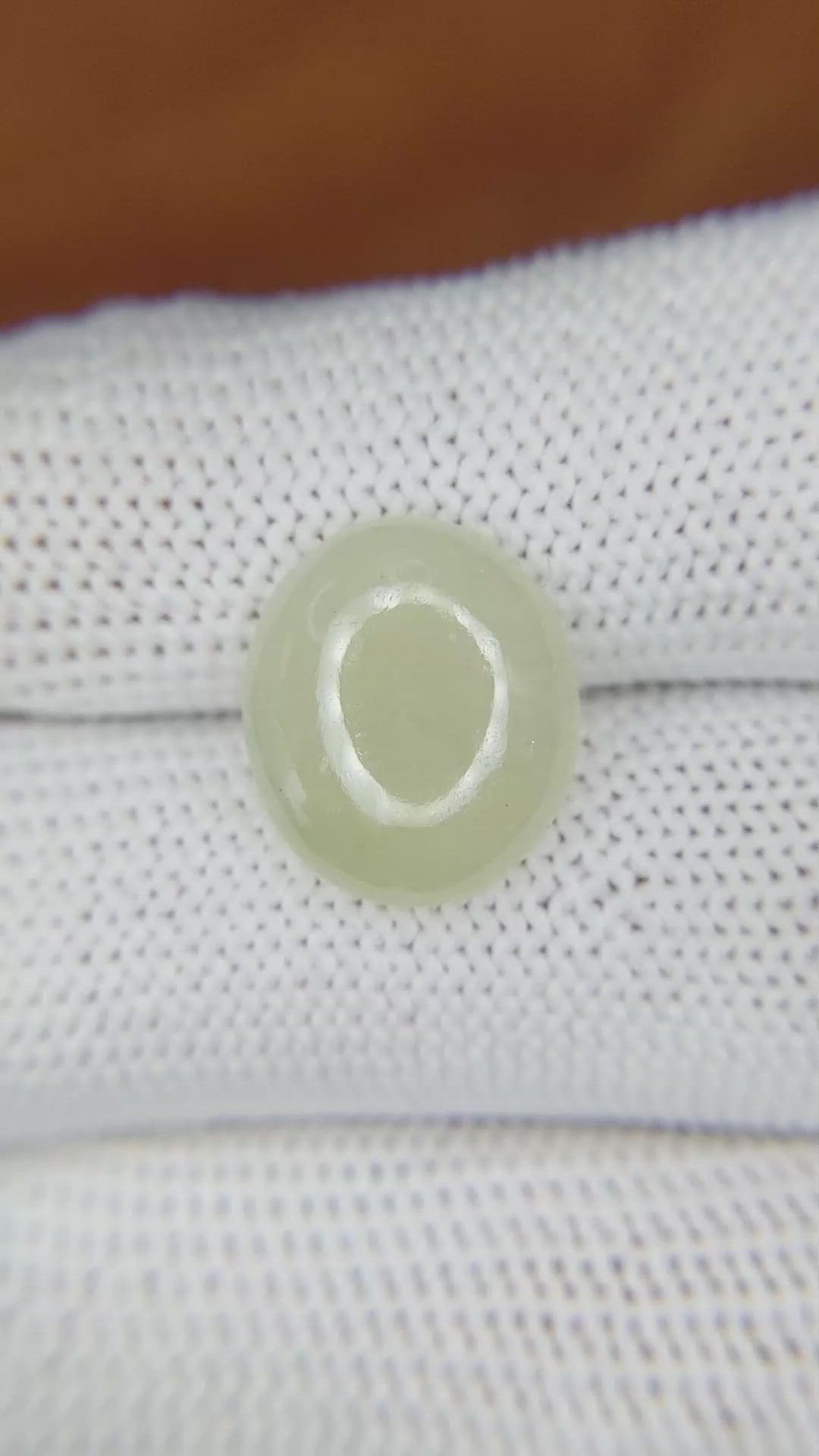 6.62 Ct. Cabochon White Opal from Burma (Myanmar) Size Video