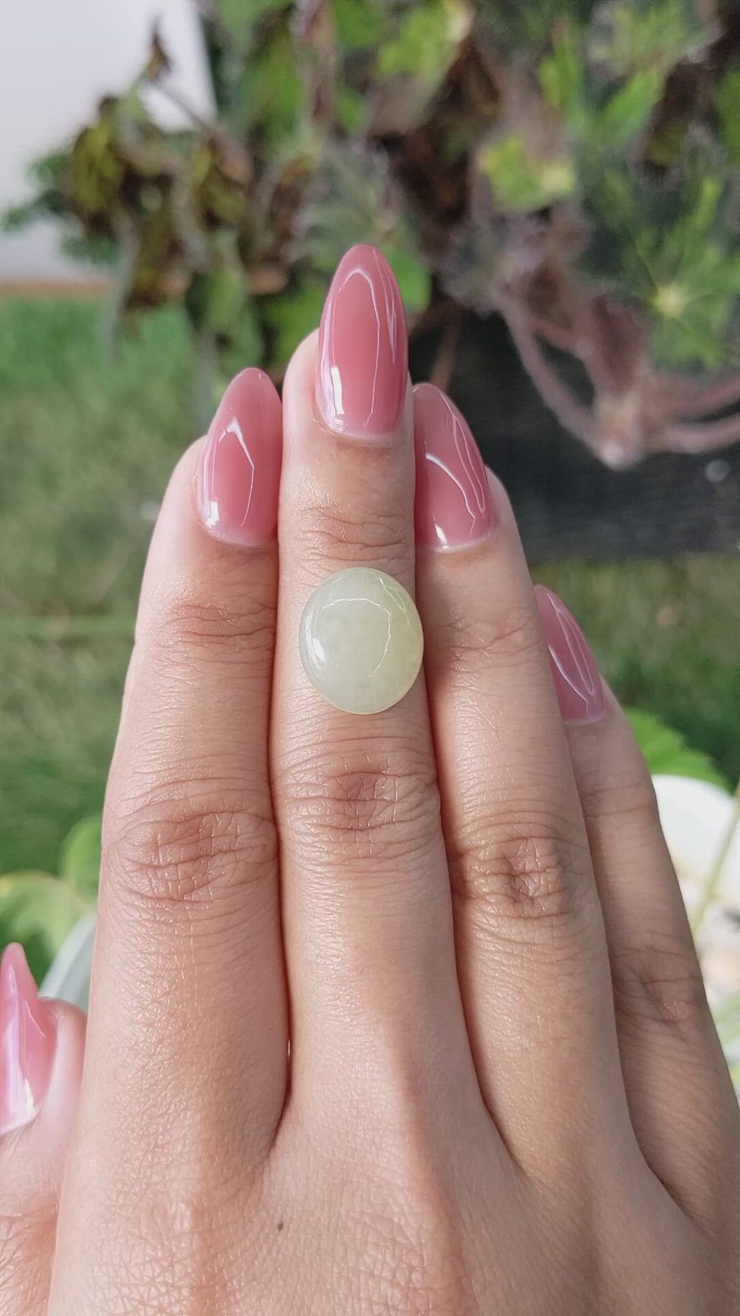 6.62 Ct. Cabochon White Opal from Burma (Myanmar) Size Video