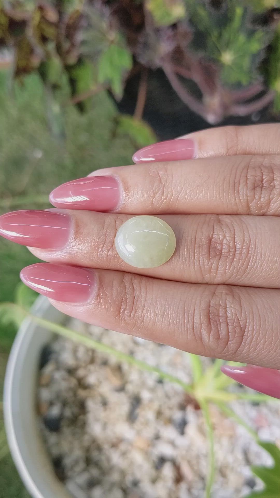 6.62 Ct. Cabochon White Opal from Burma (Myanmar) Size Video