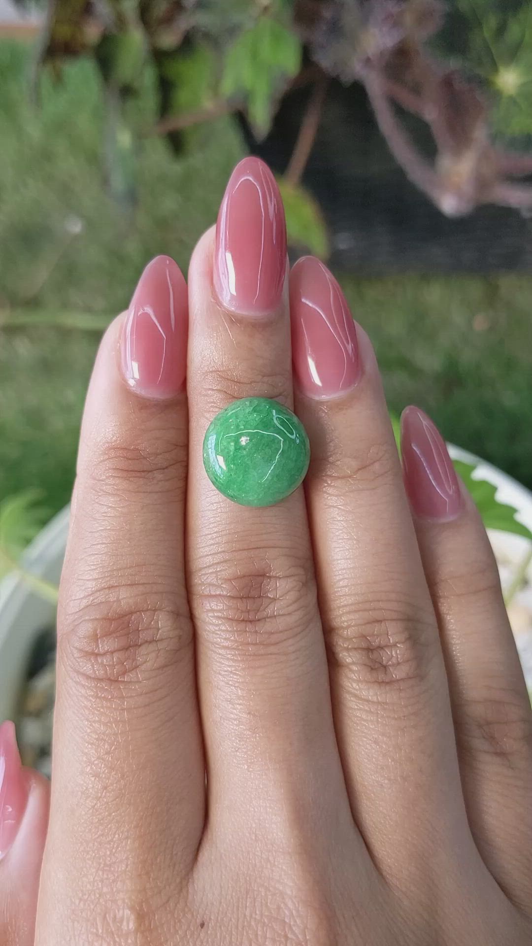 7.48 Ct. Cabochon White Opal from Burma (Myanmar) Size Video