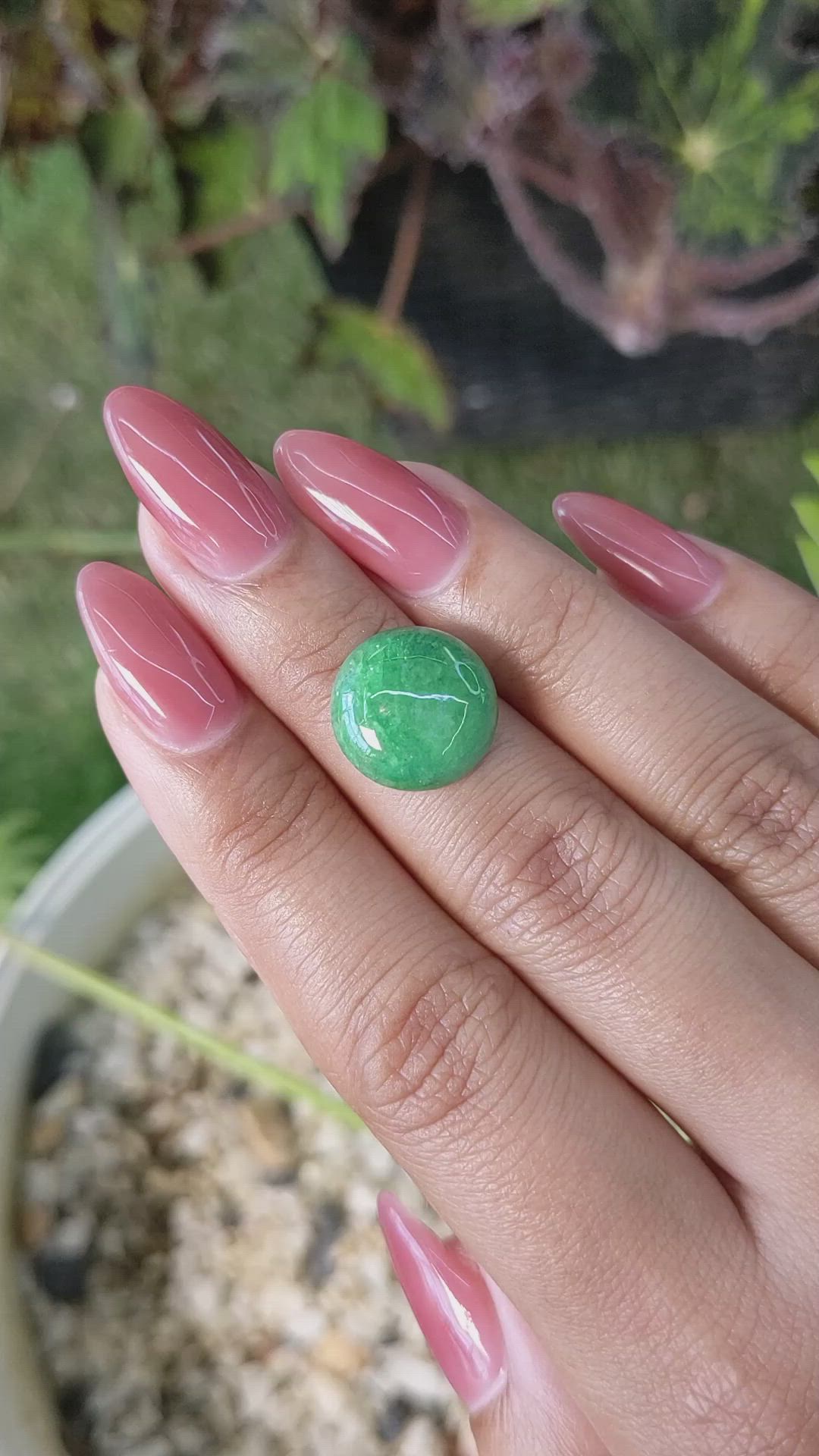 7.48 Ct. Cabochon White Opal from Burma (Myanmar) Size Video