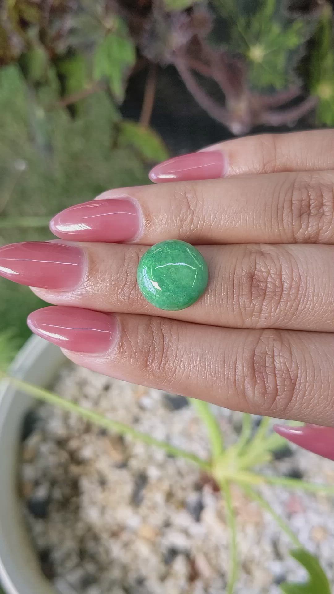 7.48 Ct. Cabochon White Opal from Burma (Myanmar) Size Video