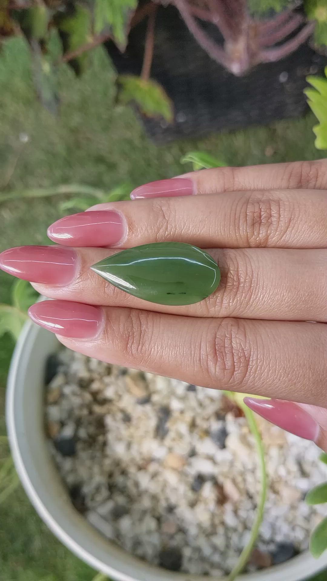 16.58 Ct. Cabochon White Opal from Burma (Myanmar) Size Video