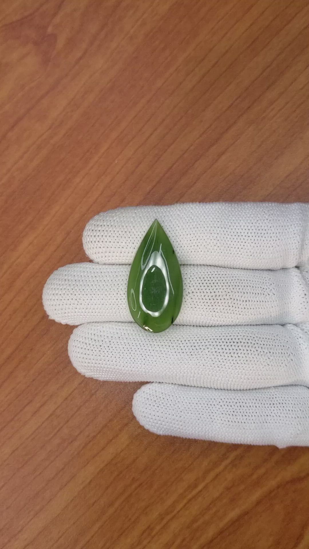 16.58 Ct. Cabochon White Opal from Burma (Myanmar) Size Video