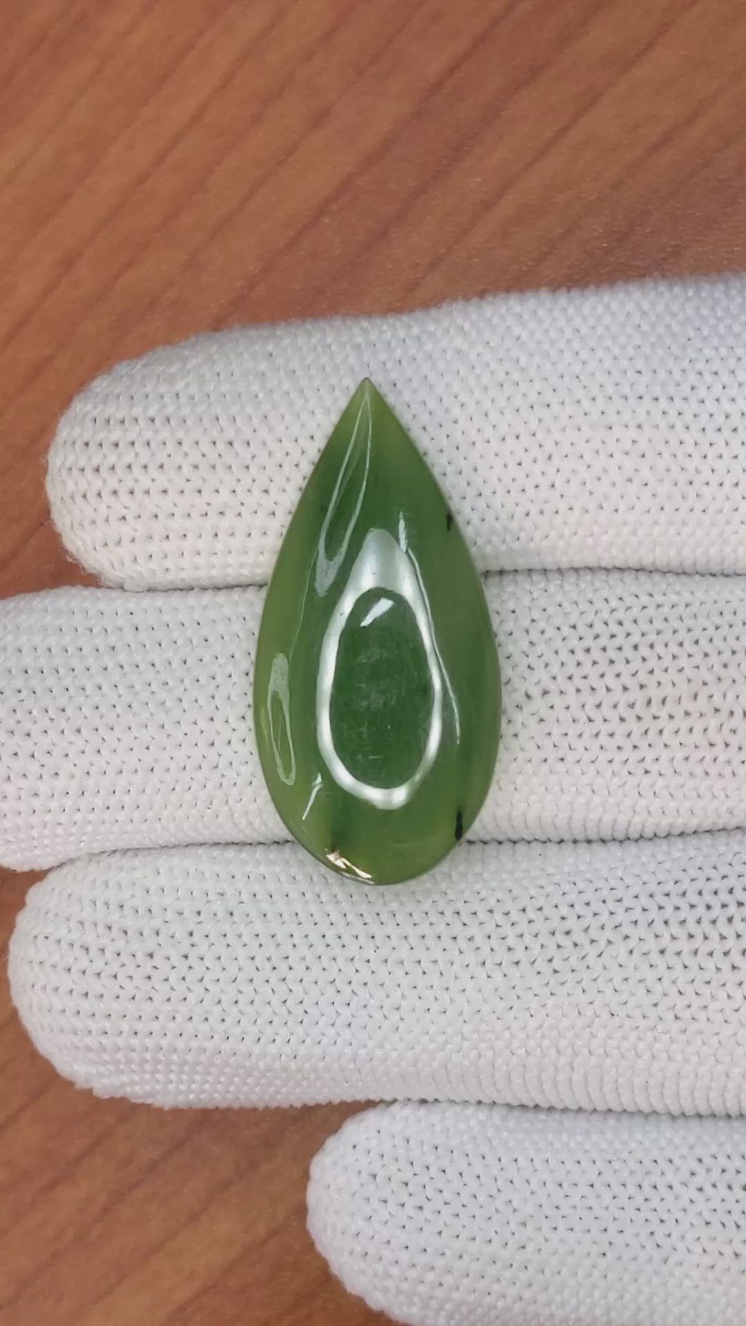 16.58 Ct. Cabochon White Opal from Burma (Myanmar) Size Video