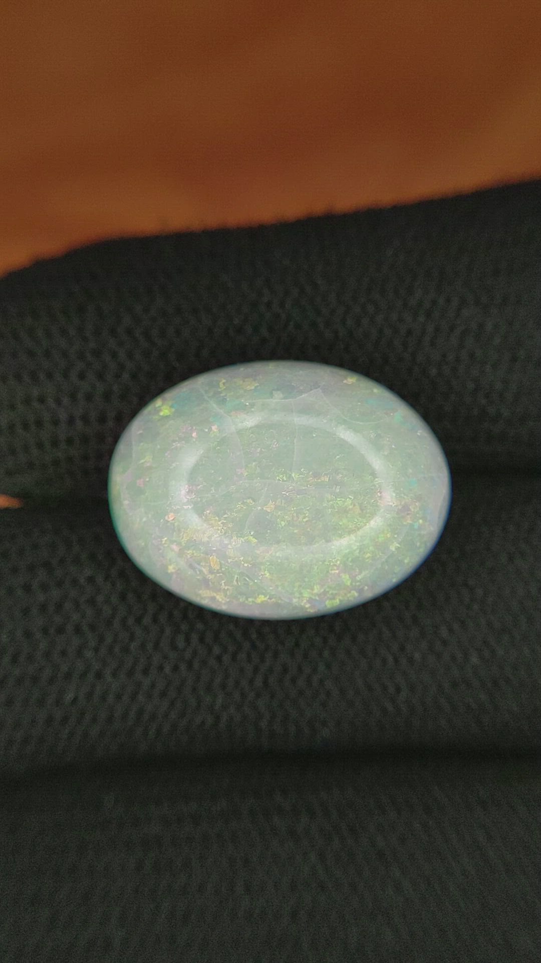 11.39 Ct. Cabochon White Opal from Australia Size Video