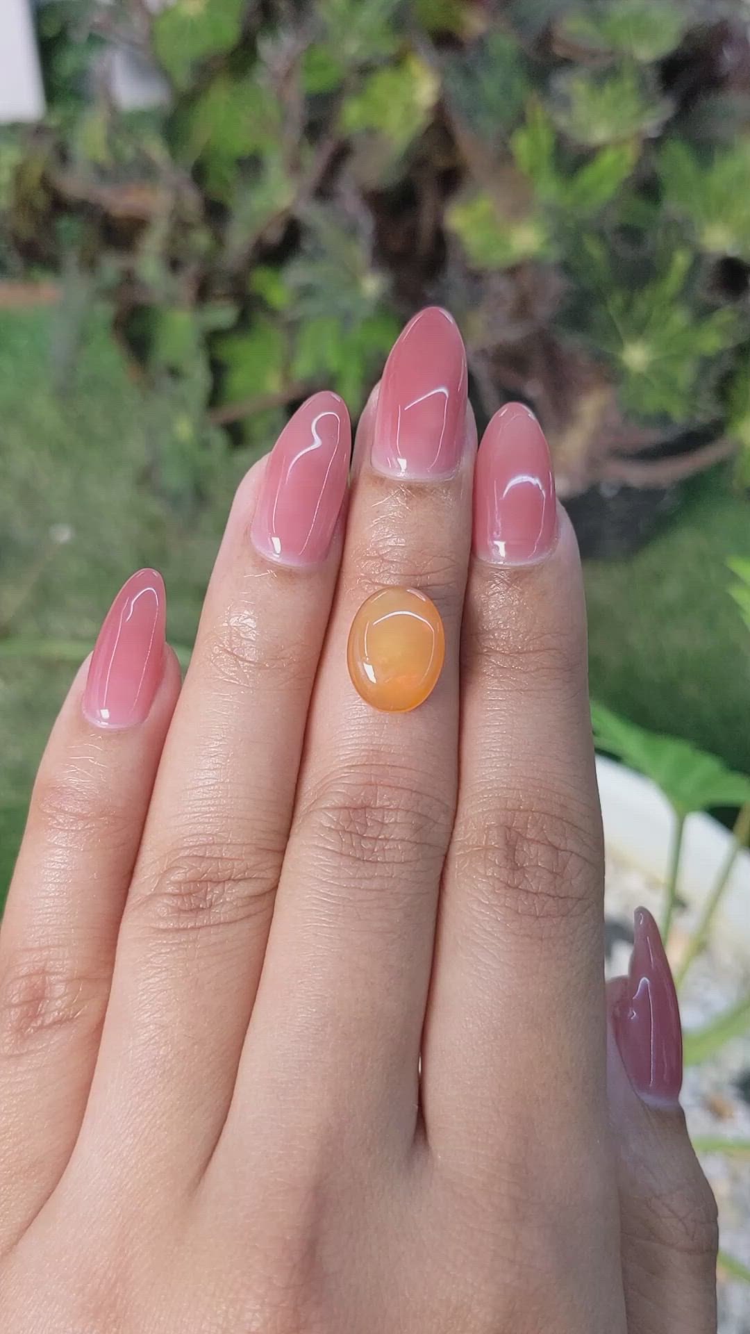 3.40 Ct. Cabochon Jelly Opal from Australia Size Video