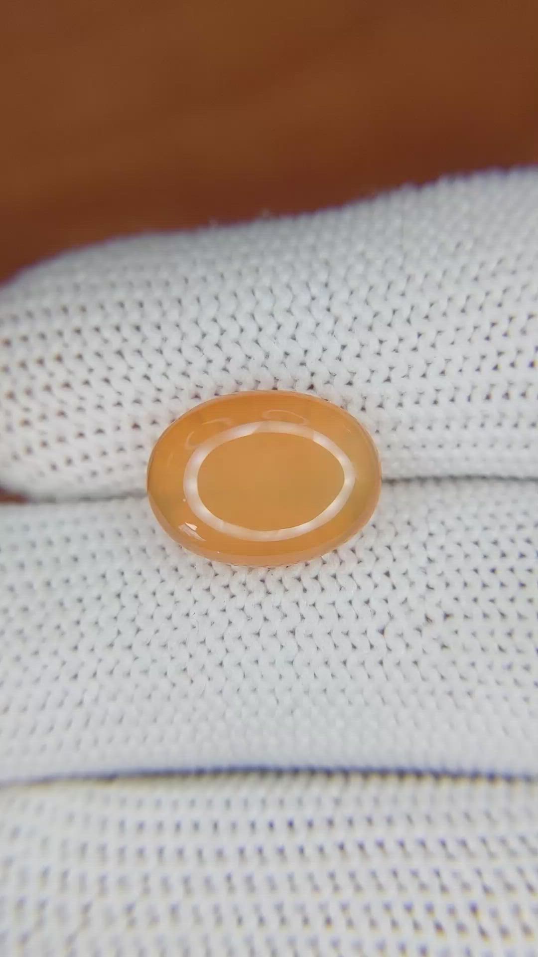 3.40 Ct. Cabochon Jelly Opal from Australia Size Video