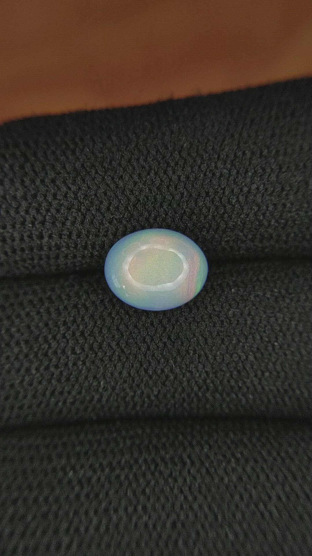 1.48 Ct. Cabochon White Opal from Australia Size Video