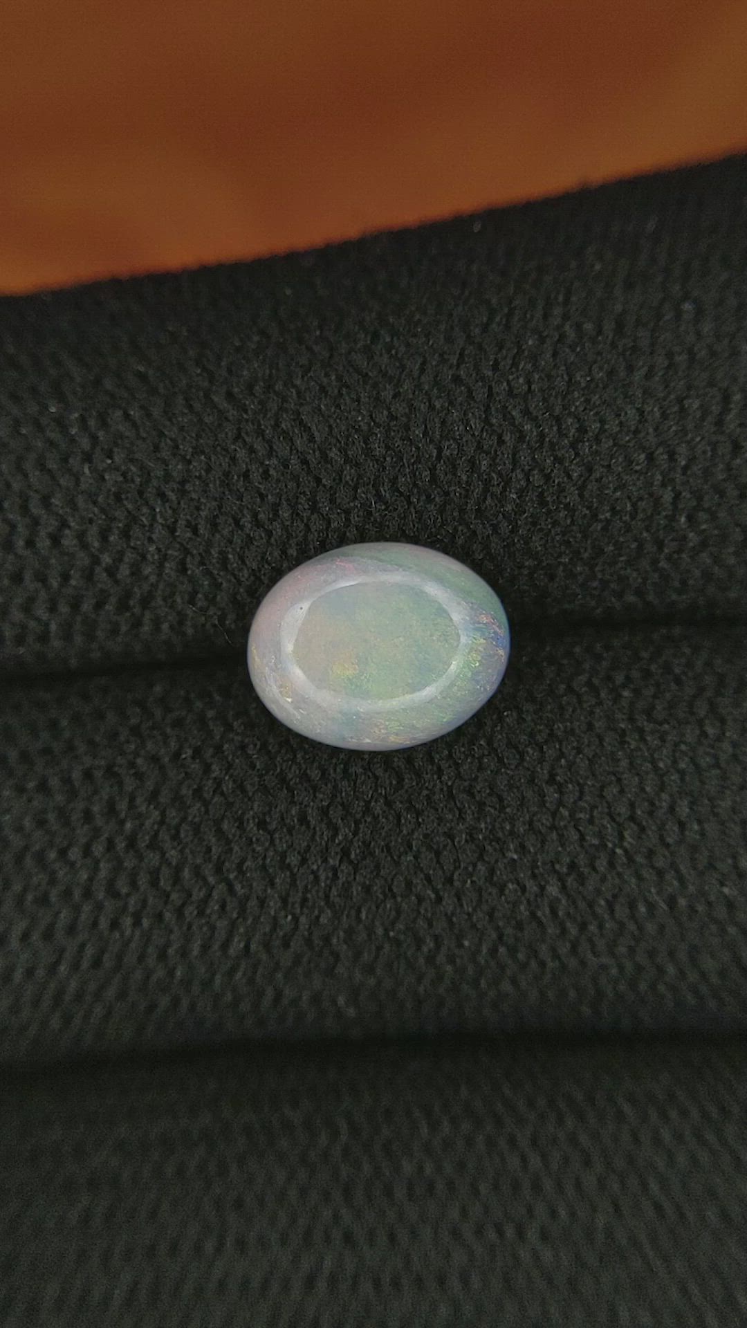 1.30 Ct. Cabochon White Opal from Australia Size Video