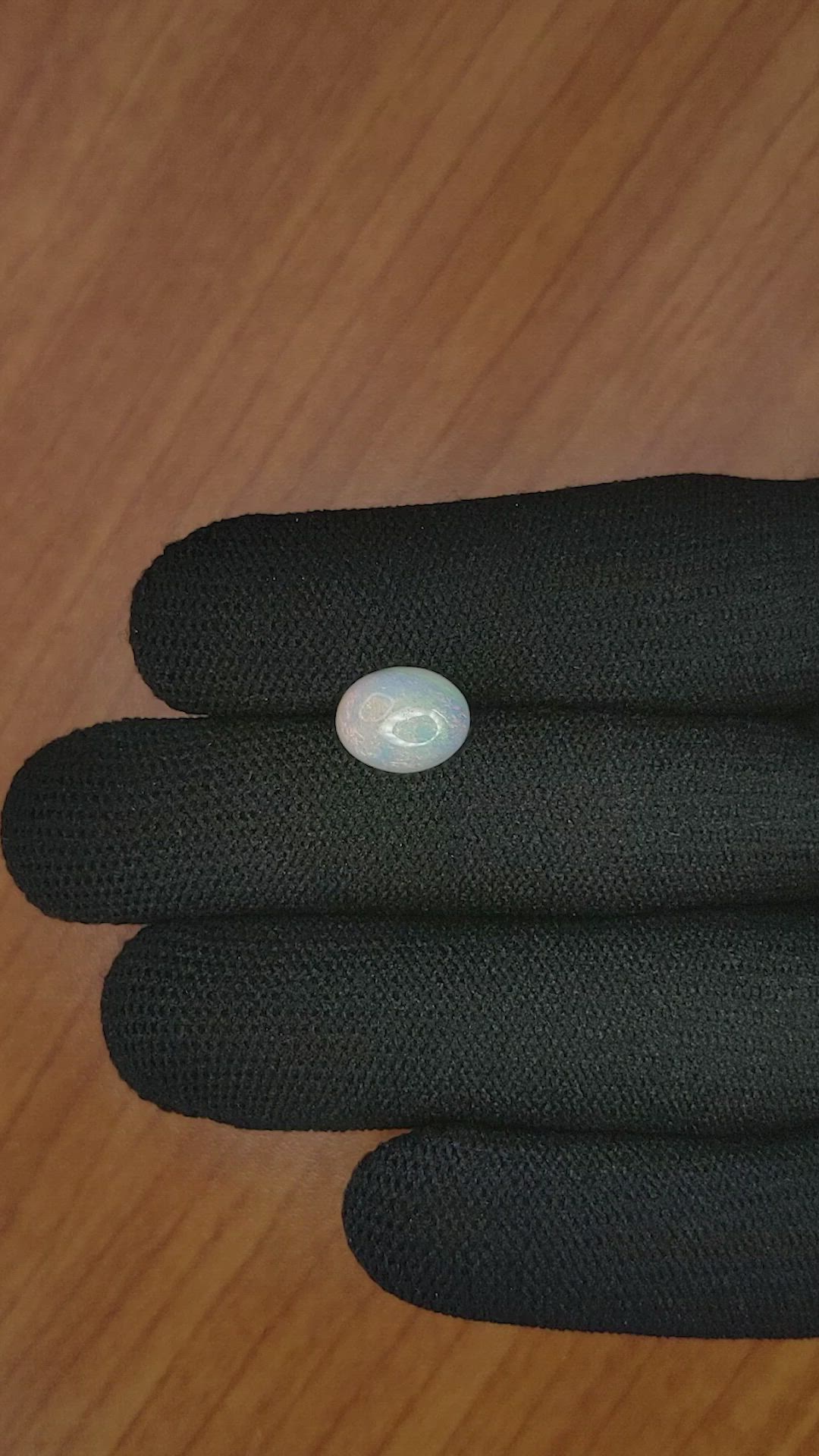 1.30 Ct. Cabochon White Opal from Australia Size Video