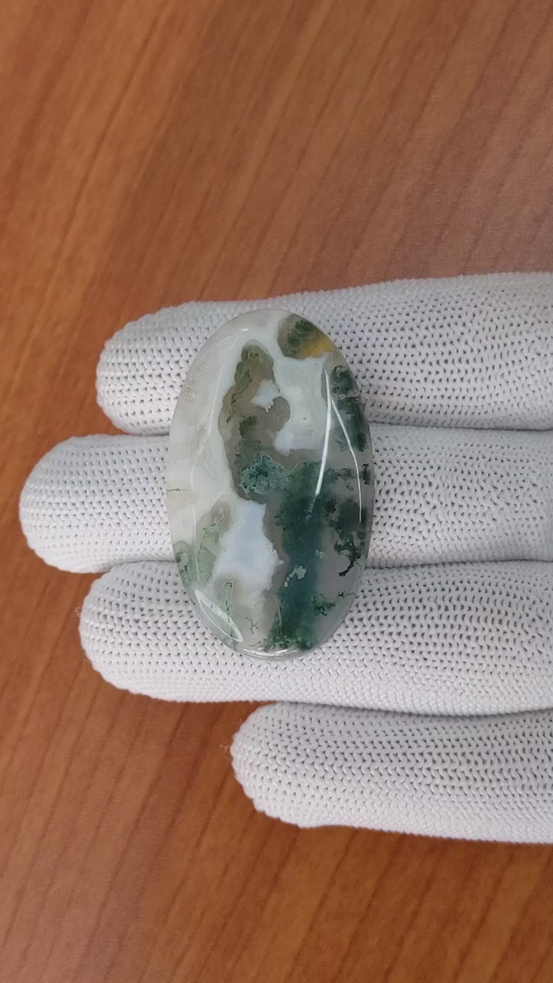 43.18 Ct. Cabochon White Opal from Madagascar Size Video