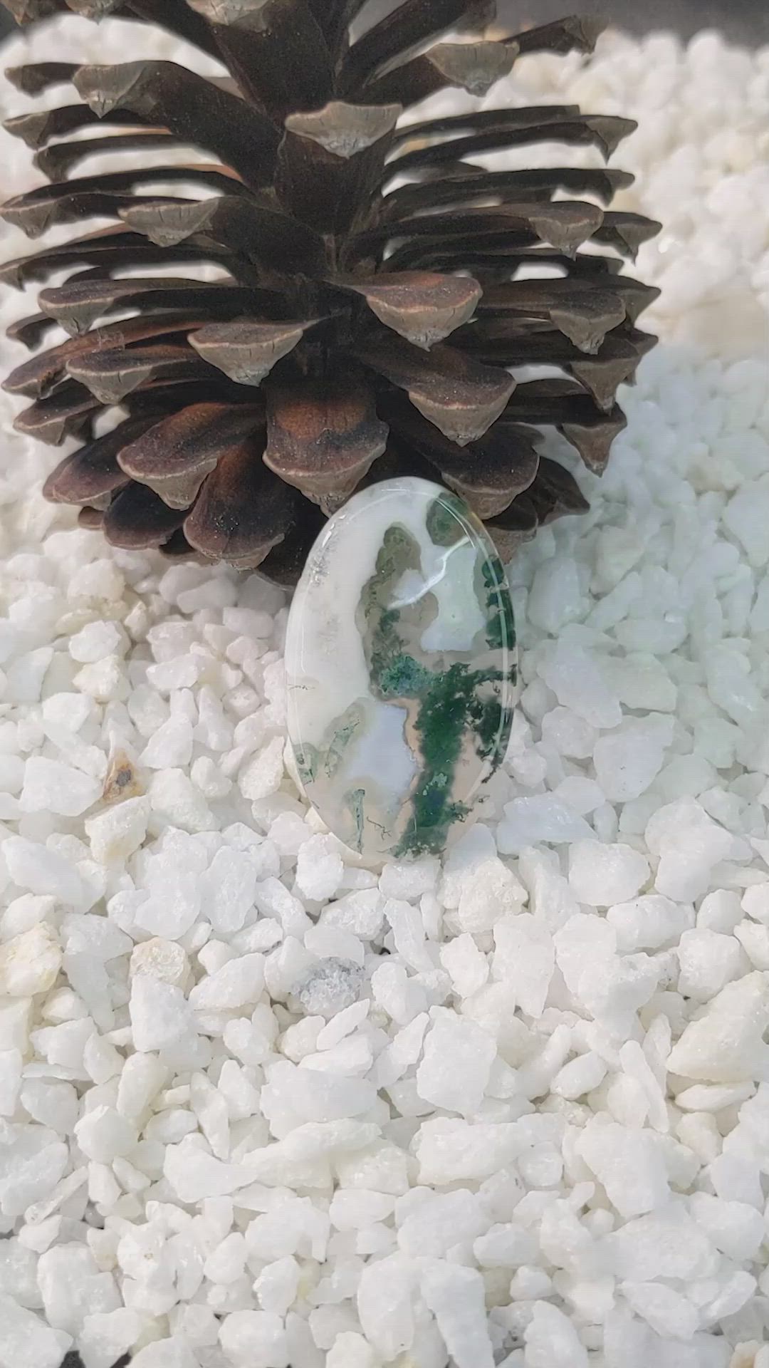 43.18 Ct. Cabochon White Opal from Madagascar Size Video