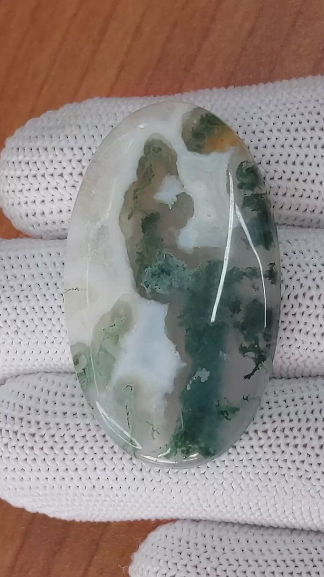 43.18 Ct. Cabochon White Opal from Madagascar Size Video