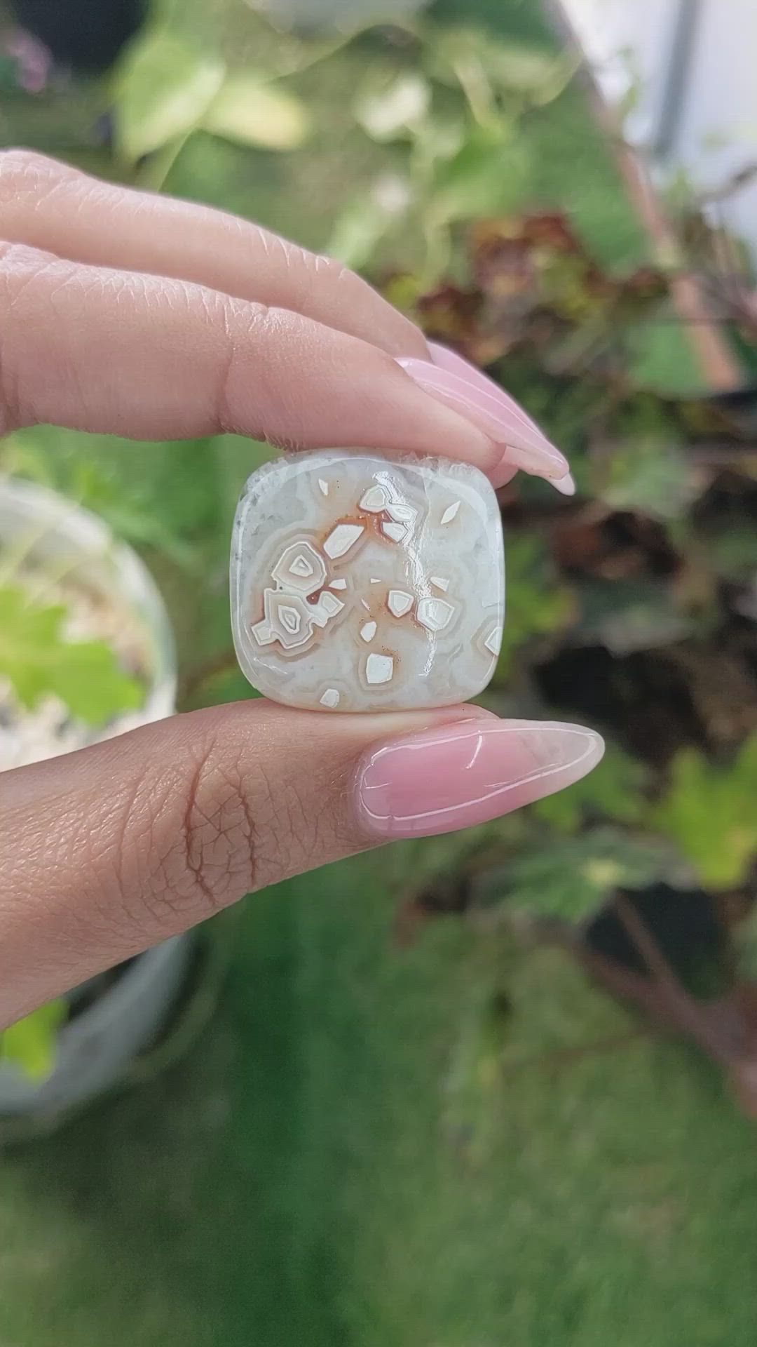 26.95 Ct. Cabochon White Opal from Madagascar Size Video