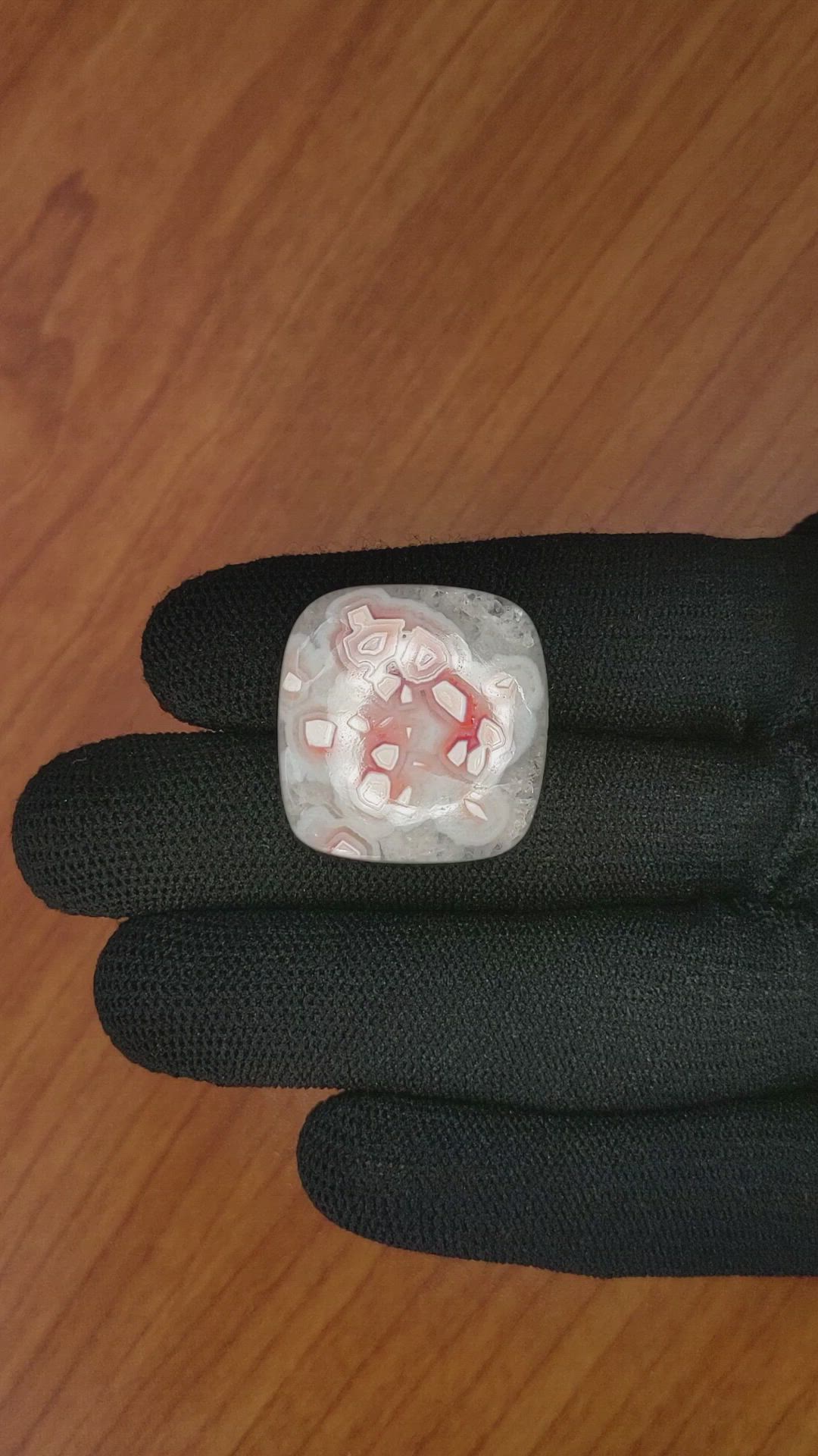 26.95 Ct. Cabochon White Opal from Madagascar Size Video