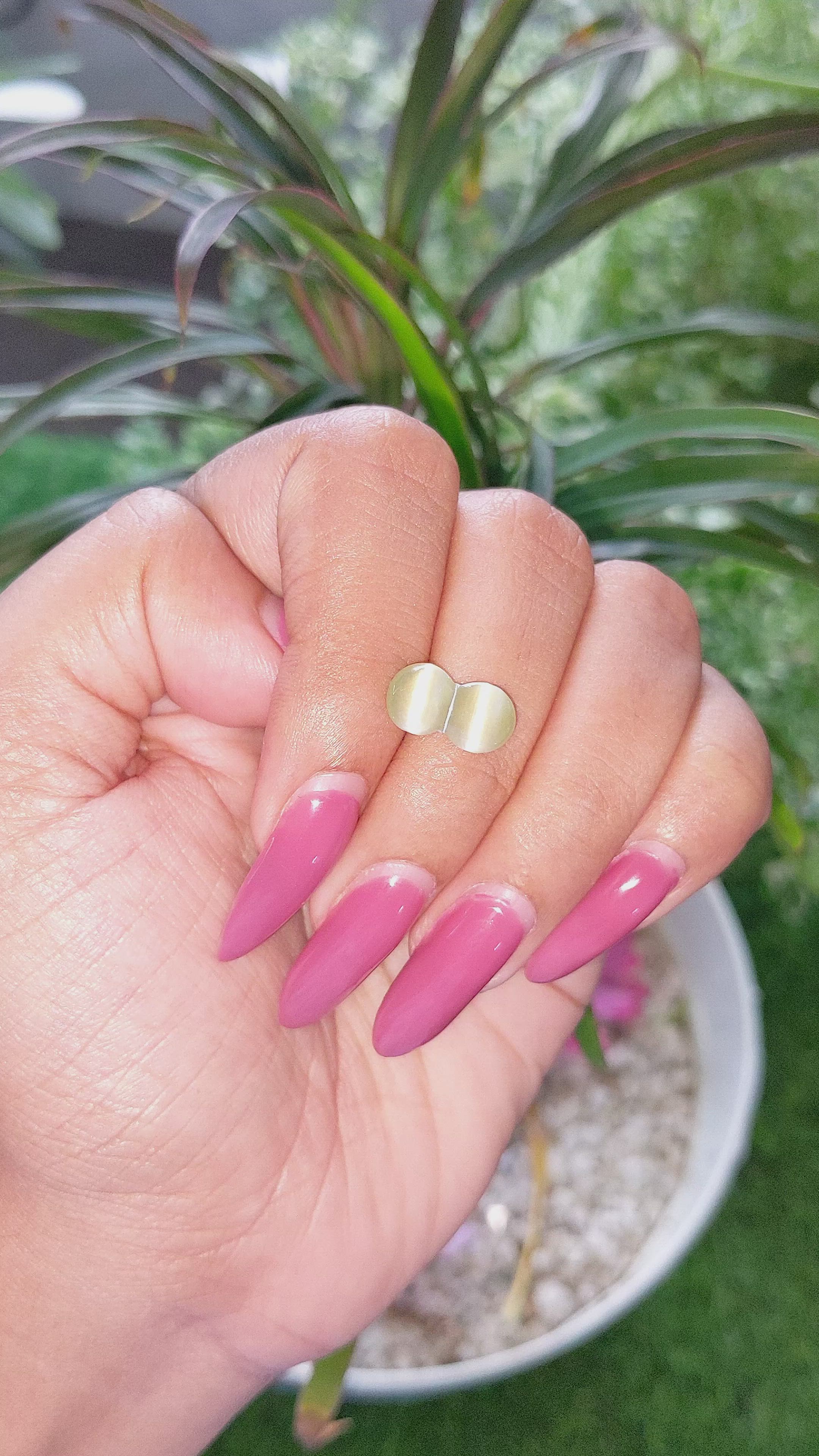 3.80 Ct. Cabochon Chrysoberyl from Ceylon (Sri Lanka) Size Video