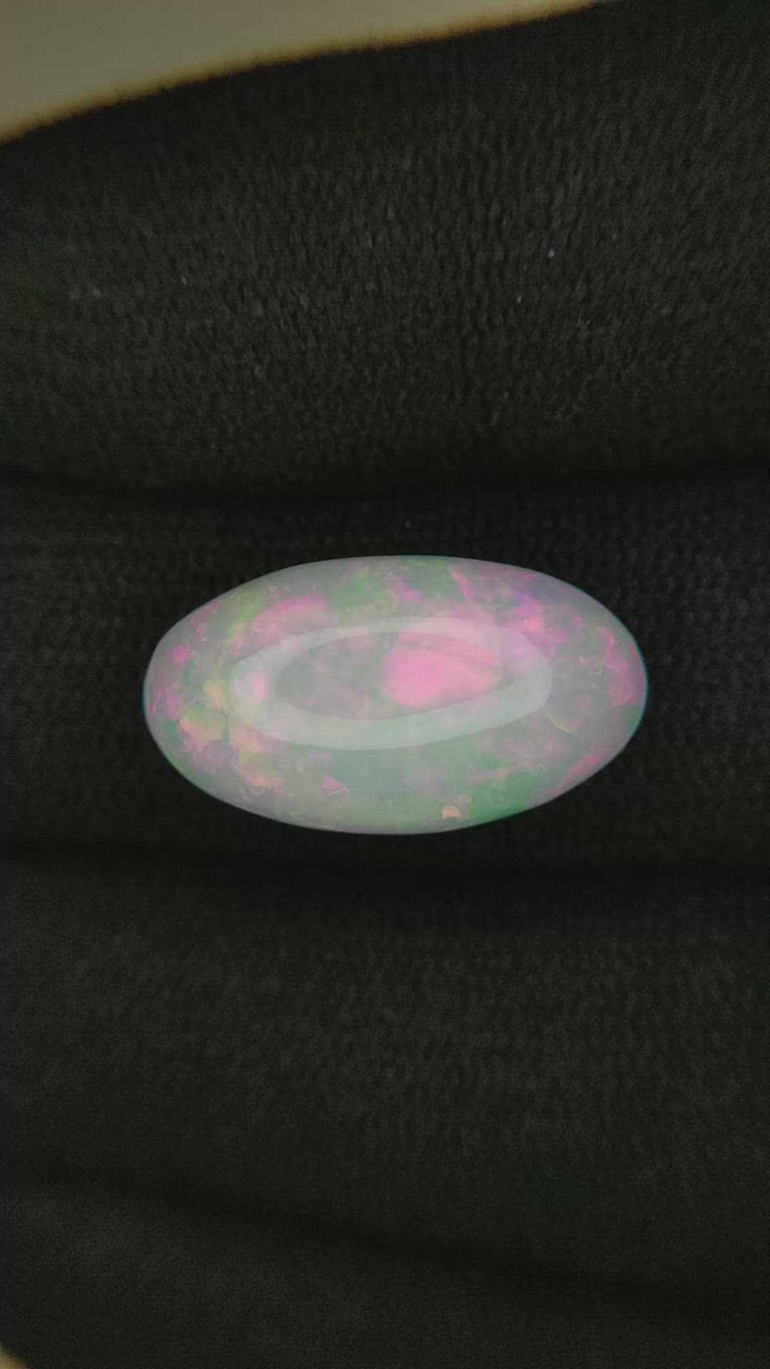 7.21 Ct. Cabochon White Opal from Australia Size Video