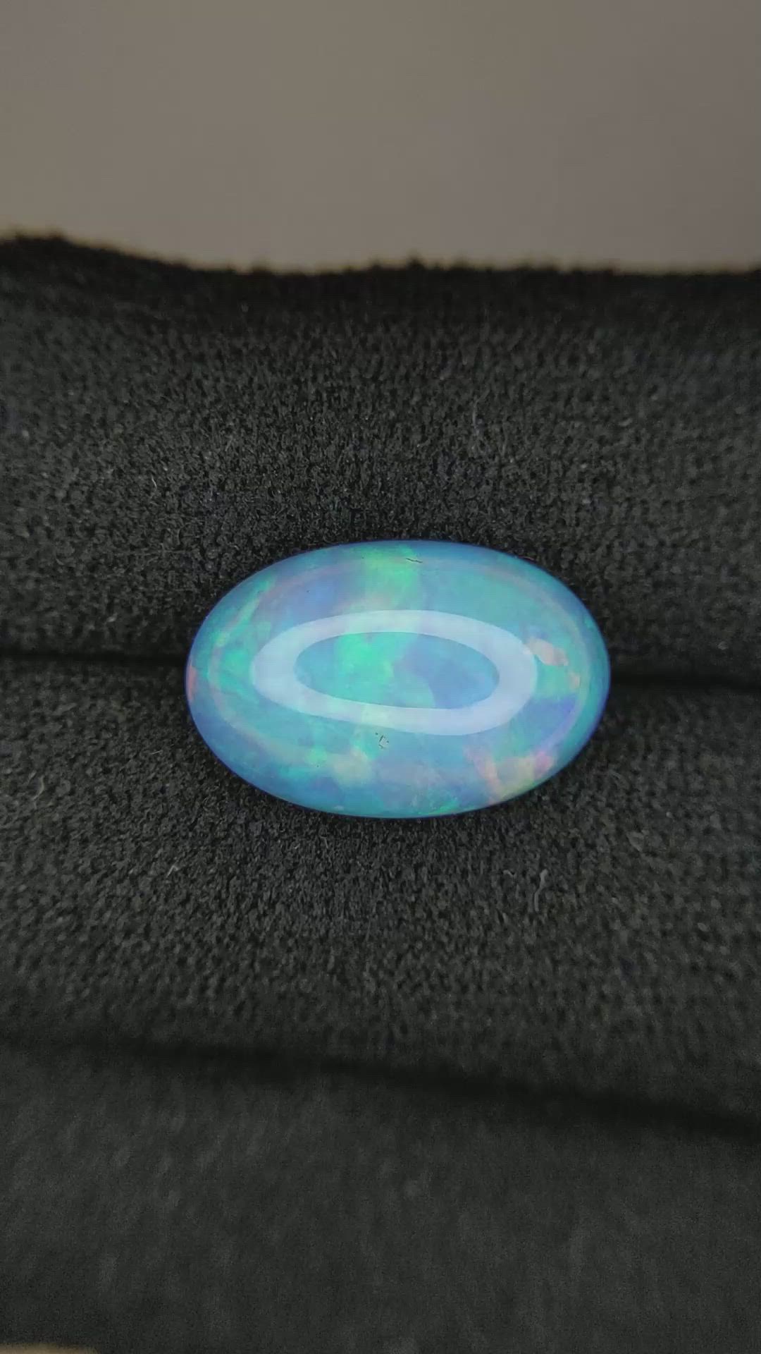 2.95 Ct. Cabochon White Opal from Australia Size Video